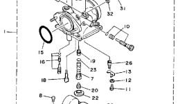 Карбюратор для квадроцикла YAMAHA MOTO-4 (YFM250A)1990 г. 