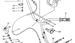 Steering Handle Cable for квадроцикла YAMAHA WARRIOR (YFM350XKC)1998 year 