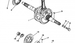 Crankshaft - Piston для квадроцикла YAMAHA WOLVERINE (YFM35FXK)1998 г. 