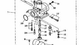 Карбюратор для квадроцикла YAMAHA PRO-4 PRO HAULER (YFU1W)1989 г. 