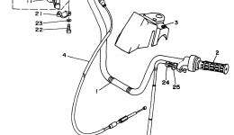 Steering Handle Cable для квадроцикла YAMAHA KODIAK 4WD (YFM400FWK)1998 г. 