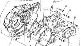 Крышка картера для квадроцикла YAMAHA BIG BEAR 4WD (YFM350FWE)1993 г. 