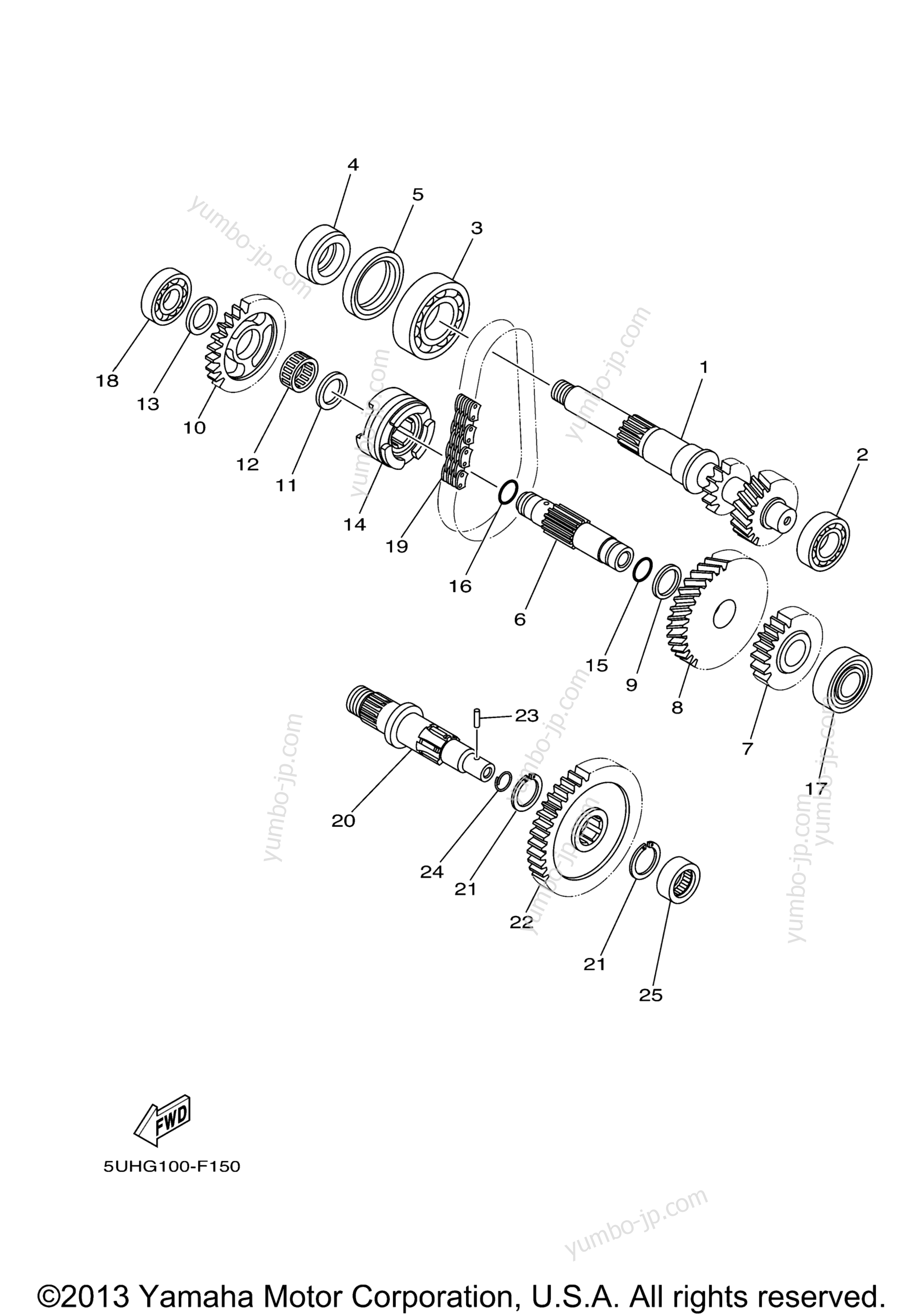 TRANSMISSION для квадроциклов YAMAHA GRIZZLY 350 IRS HUNTER (YFM35FGIHW) 2007 г.