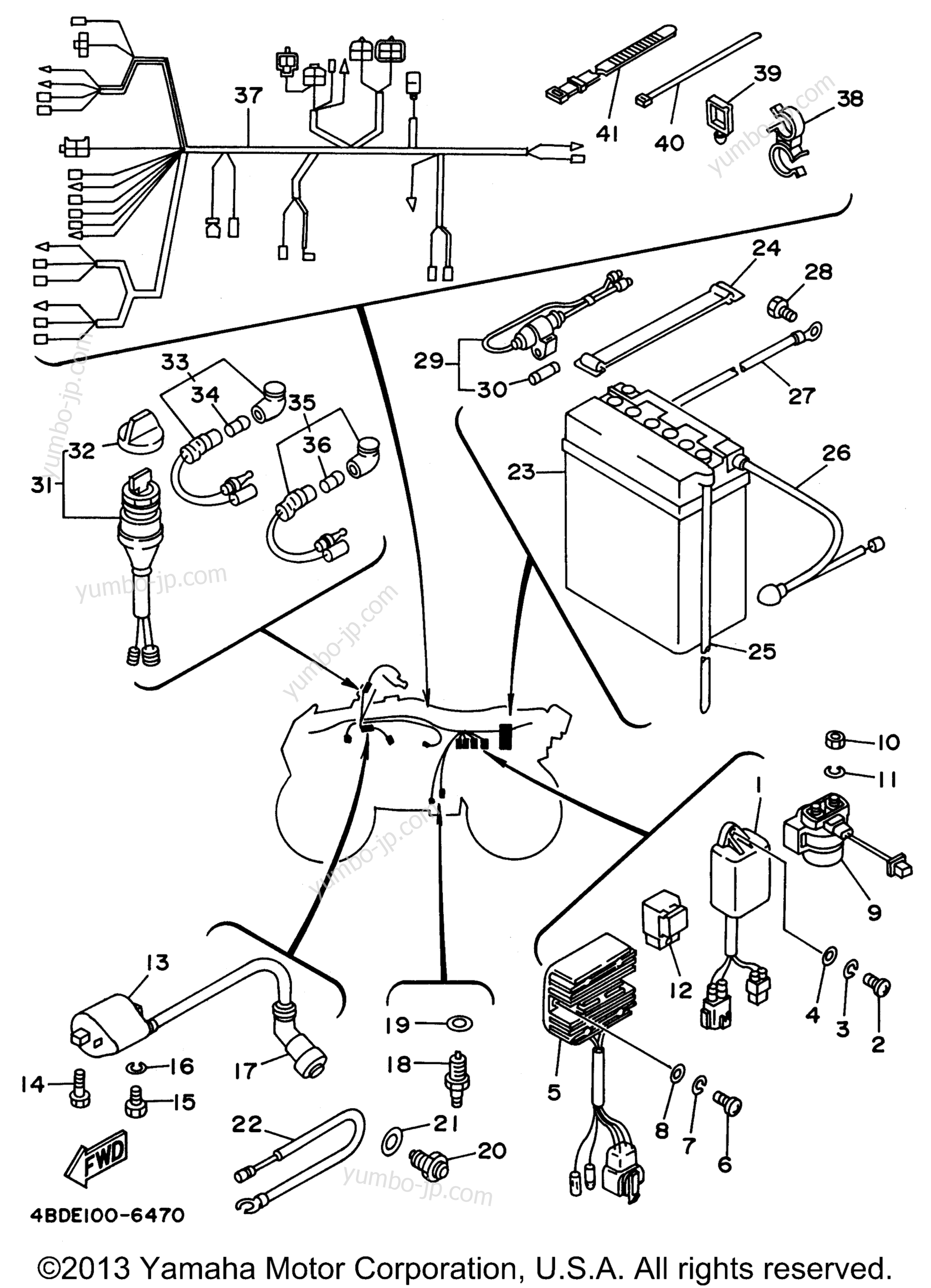 Electrical 1 for ATVs YAMAHA TIMBERWOLF 2WD (YFB250FWH) 1996 year