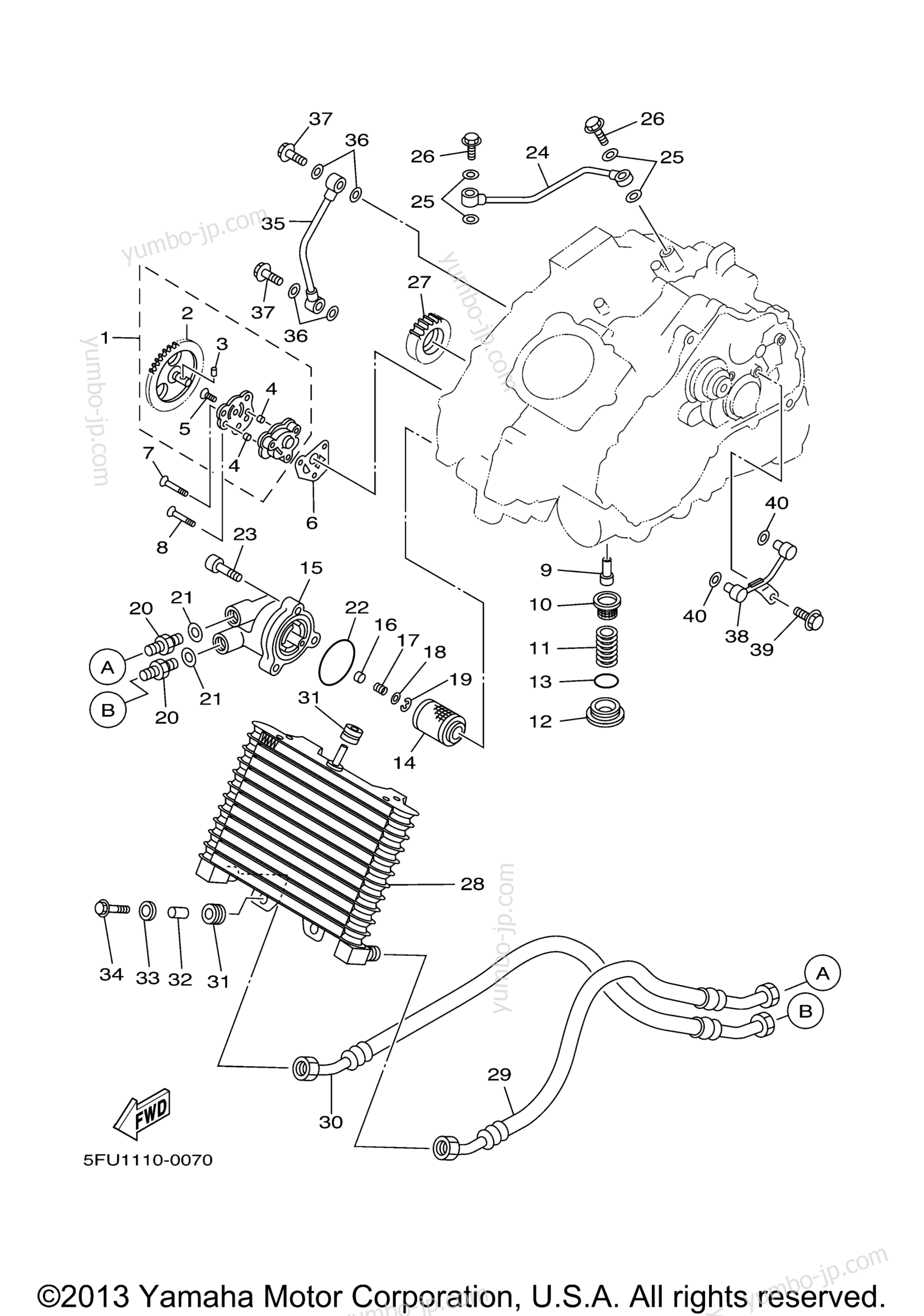 OIL PUMP for ATVs YAMAHA YFM400FWNN 2001 year