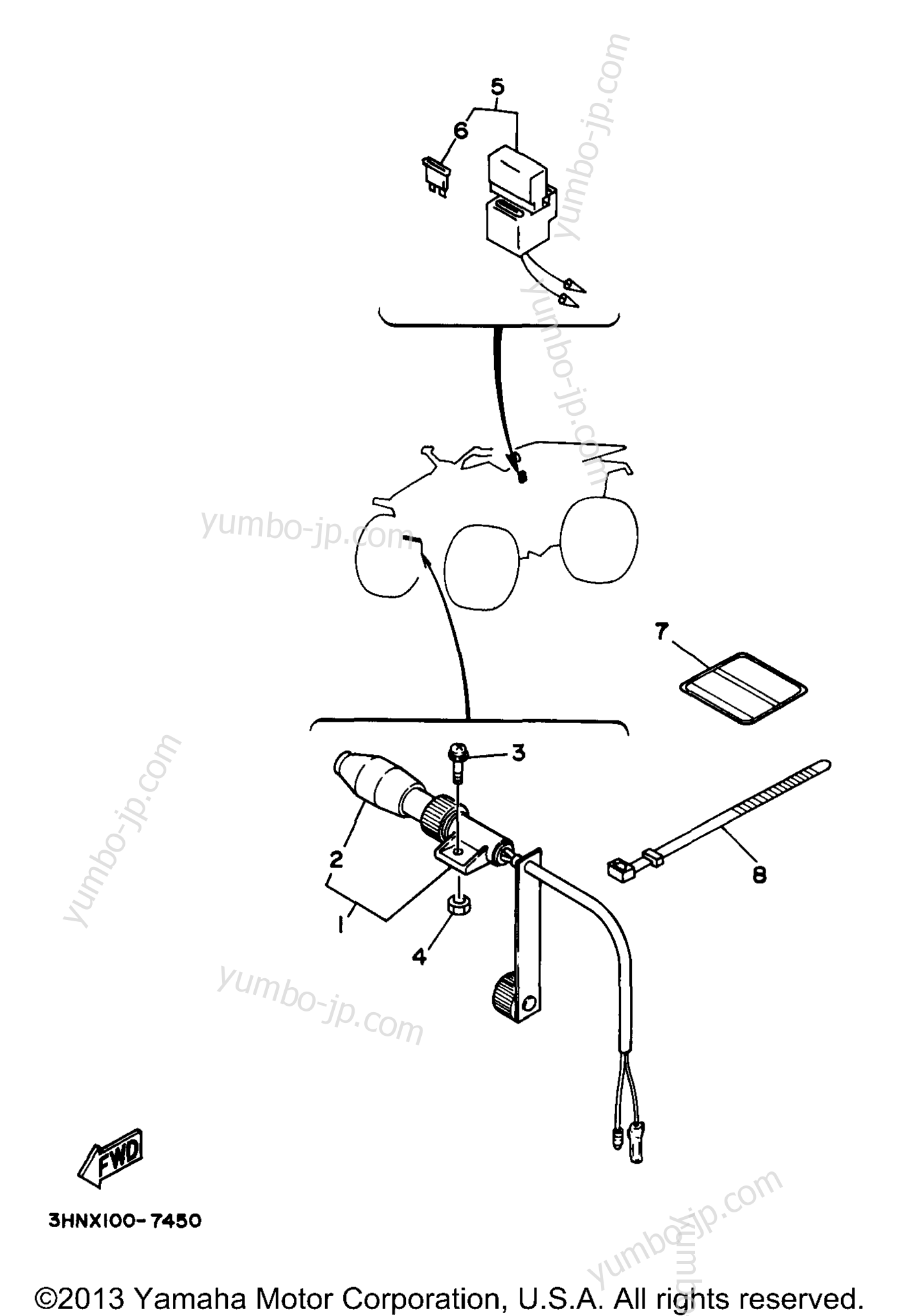 Electrical (Alternate) для квадроциклов YAMAHA YFM350FWJ_MNH 1997 г.