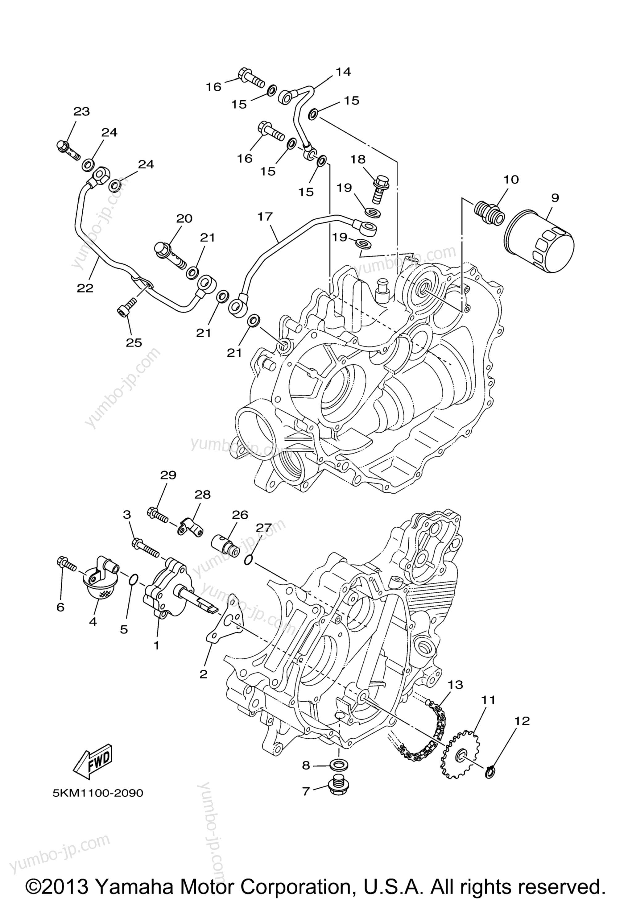 OIL PUMP for ATVs YAMAHA GRIZZLY 660 HUNTER (YFM66FAHT) 2005 year