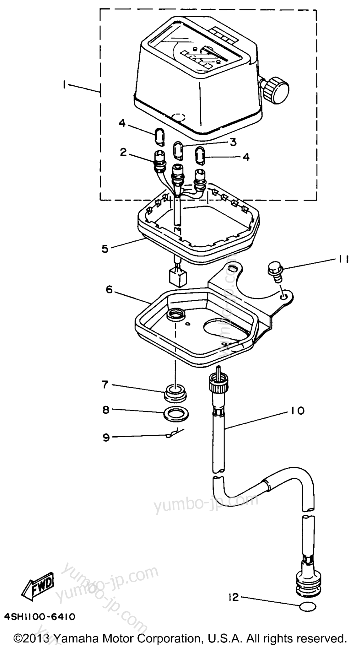 Измерительные приборы для квадроциклов YAMAHA KODIAK 4WD (YFM400FWH_) 1996 г.