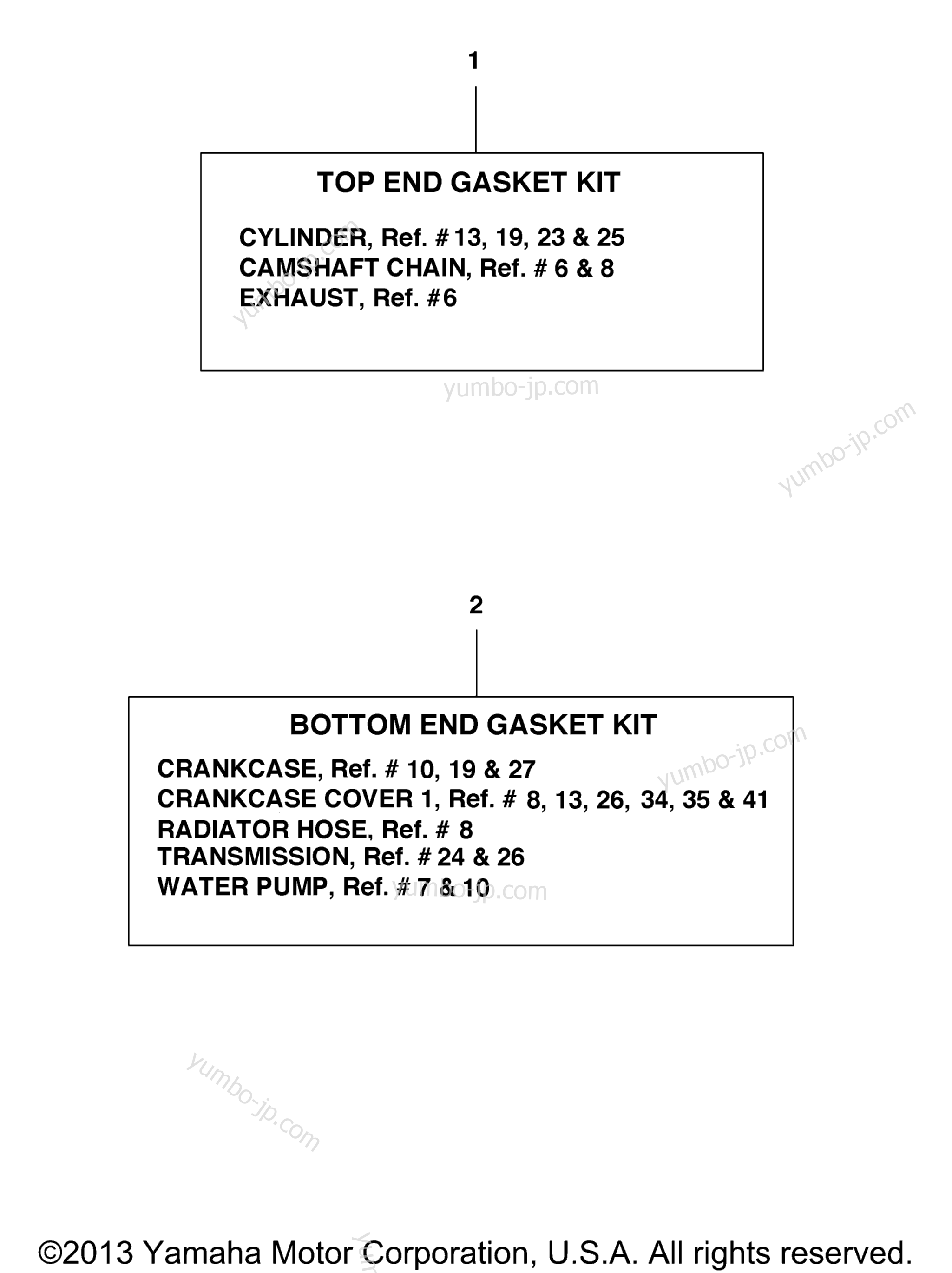 Alternate Parts for ATVs YAMAHA YFZ450X (YFZ450XZW) 2010 year