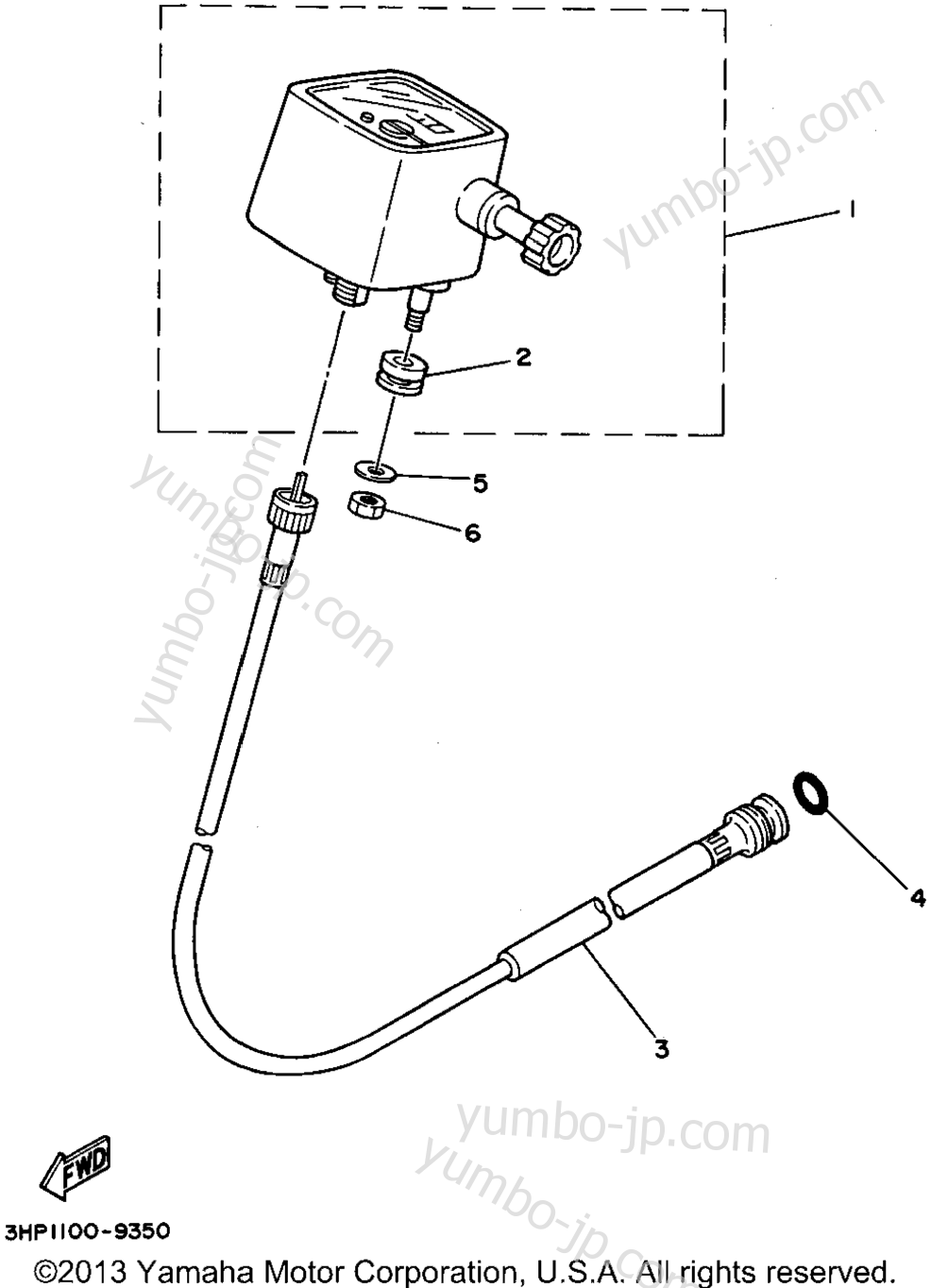 Измерительные приборы для квадроциклов YAMAHA MOTO-4 (YFM350ERG) 1995 г.
