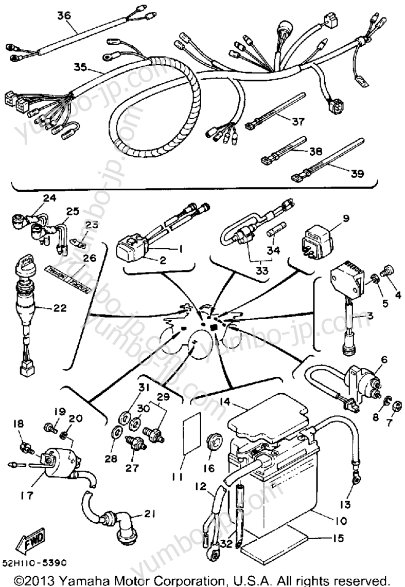 Electrical 1 for ATVs YAMAHA MOTO-4 (YFM200N) 1985 year