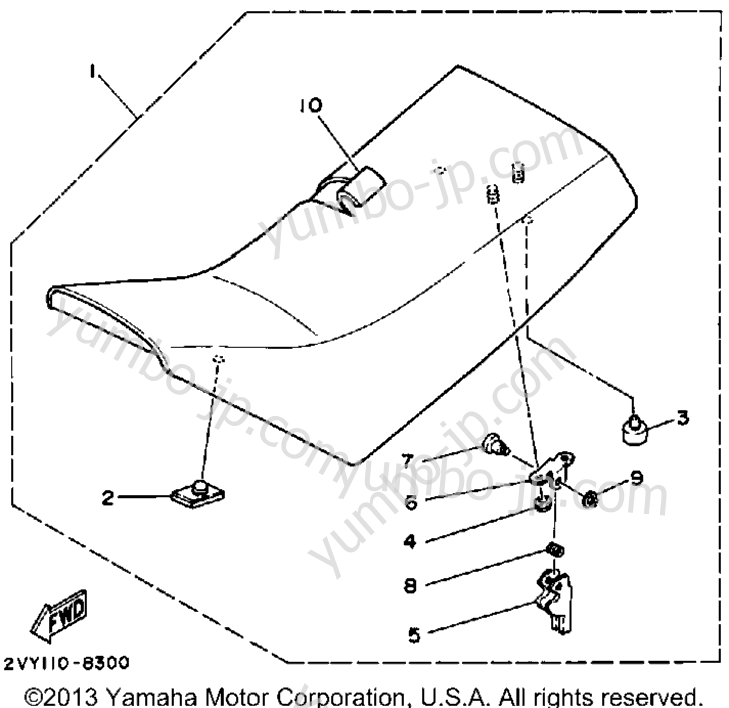 SEAT for ATVs YAMAHA MOTO-4 (YFM200DXU) 1988 year