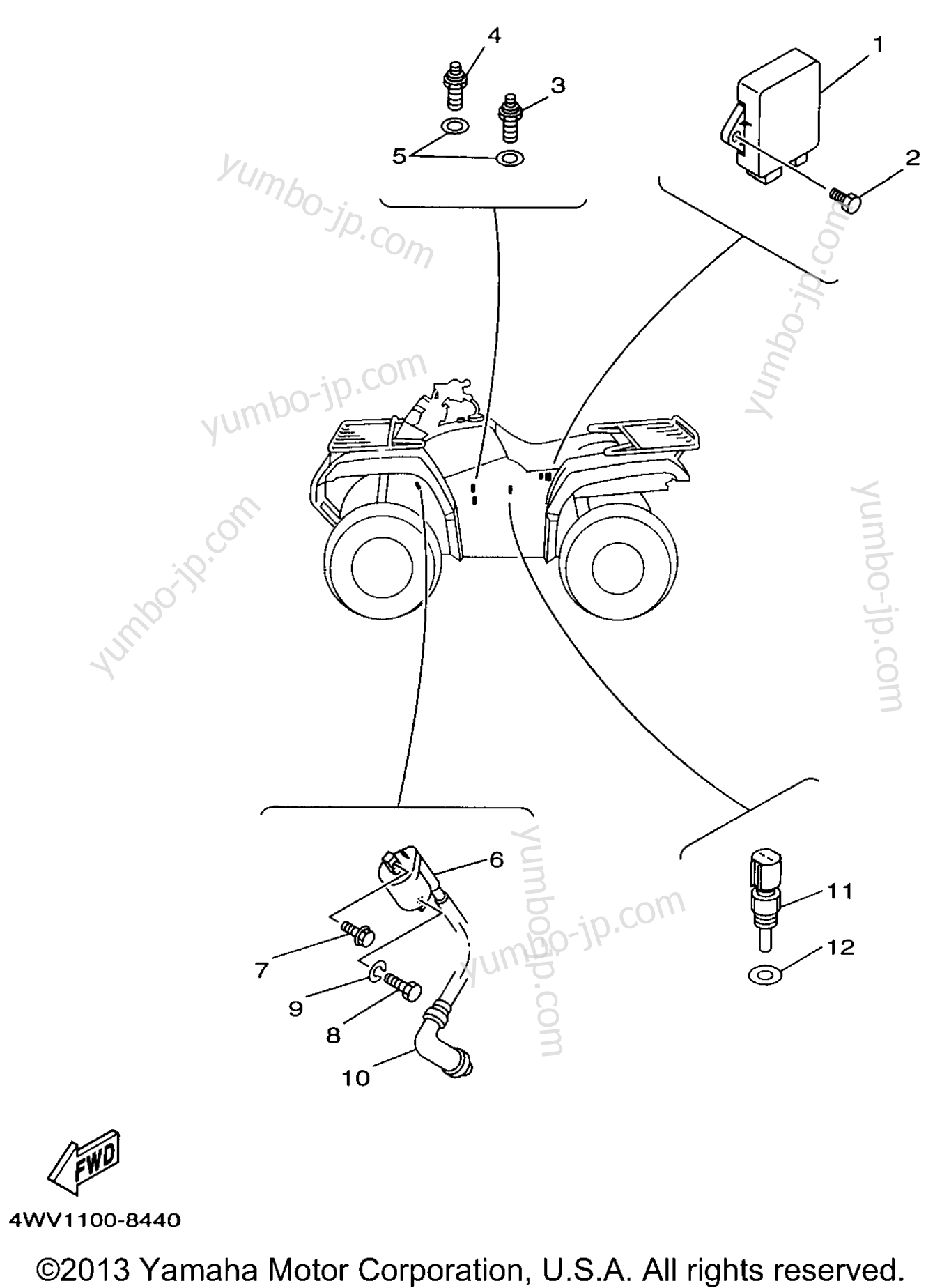 Electrical 1 for ATVs YAMAHA GRIZZLY (YFM600FWAK) 1998 year