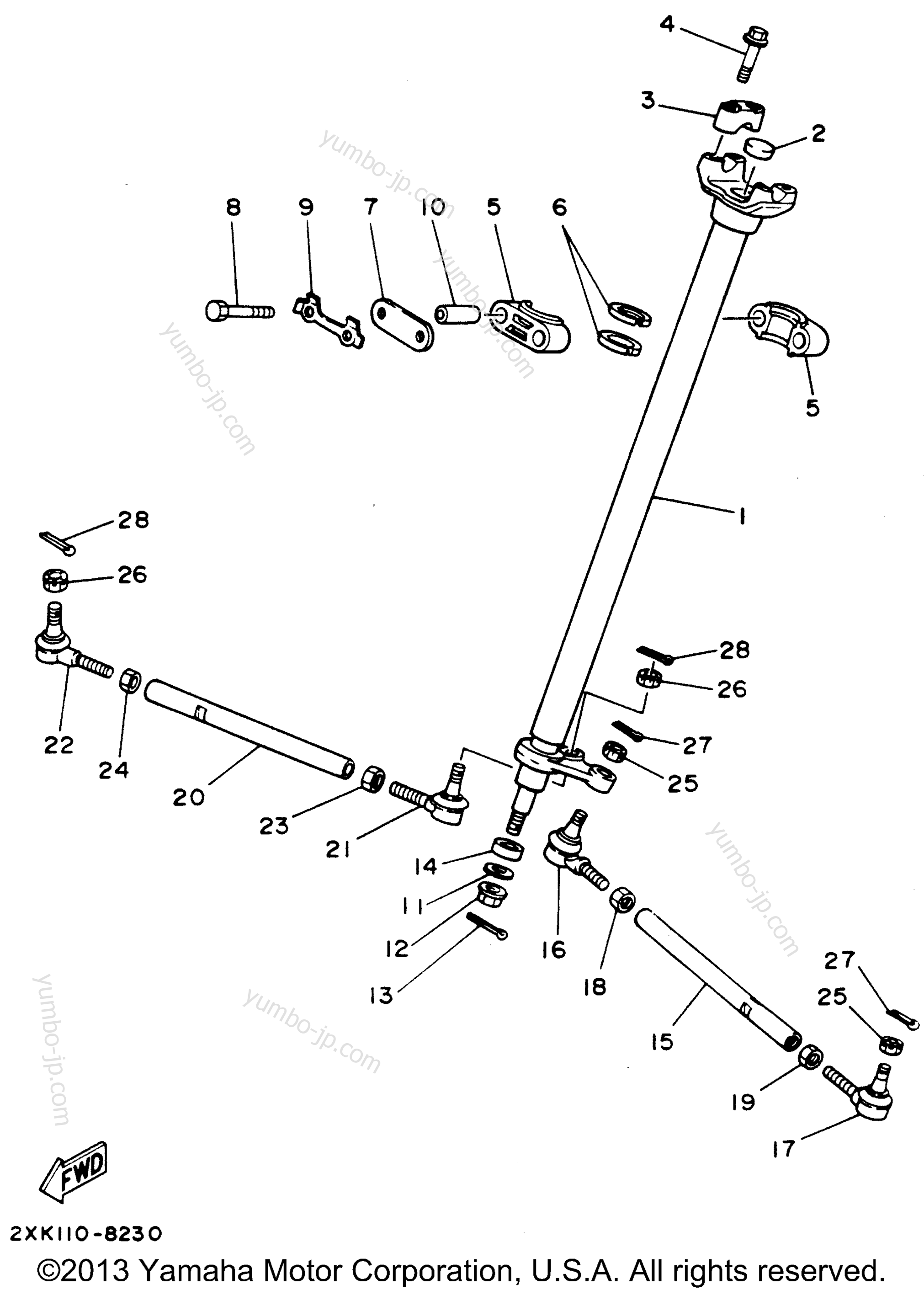 Steering для квадроциклов YAMAHA WARRIOR (YFM350XF_M) 1994 г.