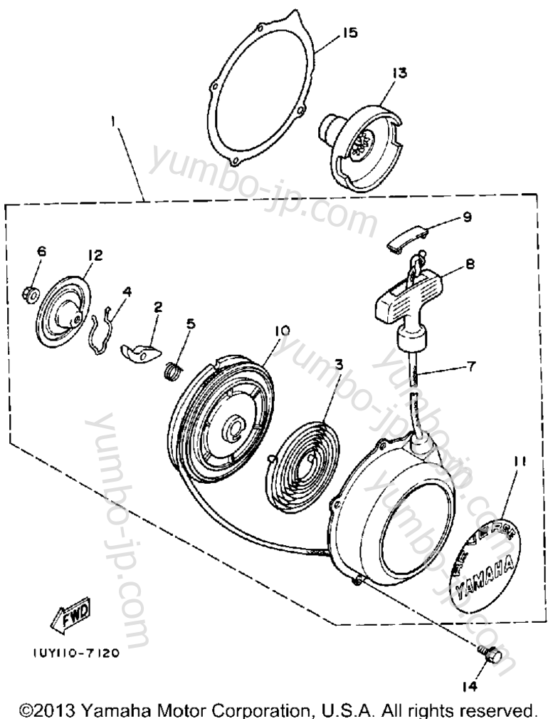Starter (Alt - Parts) для квадроциклов YAMAHA WARRIOR (YFM350XB) 1991 г.