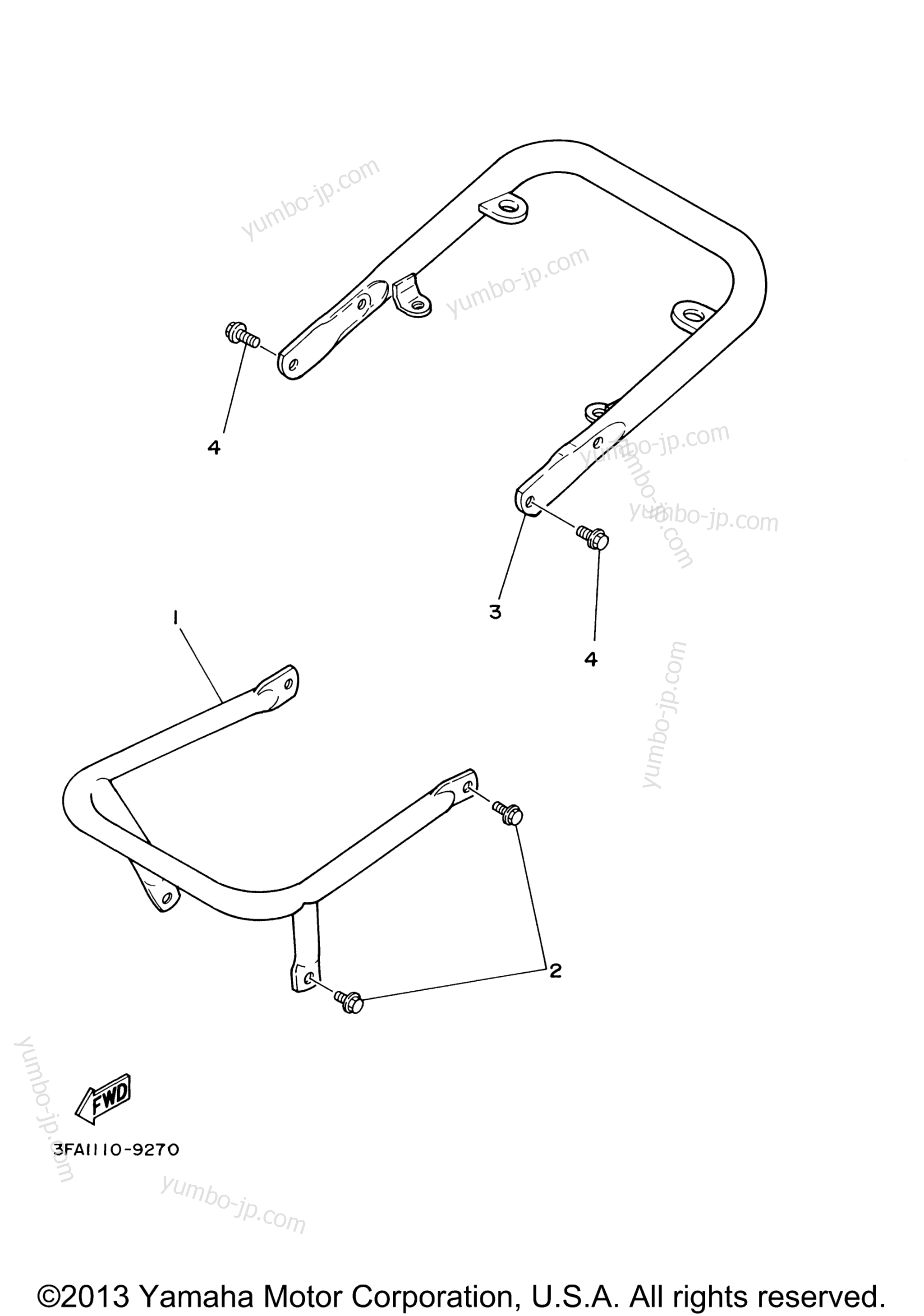 Guard for ATVs YAMAHA BREEZE (YFA1MC) CA 2000 year