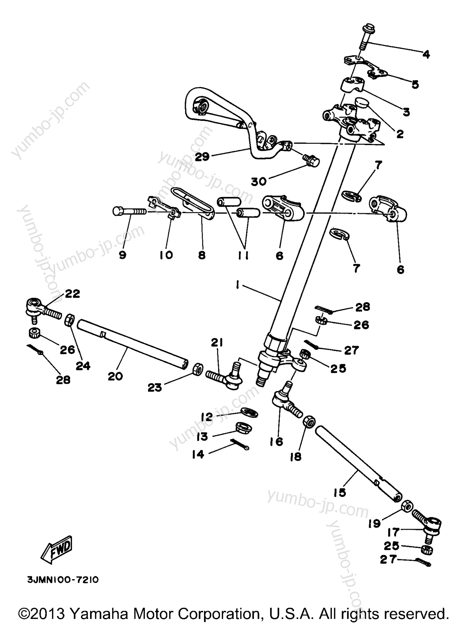Steering для квадроциклов YAMAHA BLASTER (YFS200K) 1998 г.