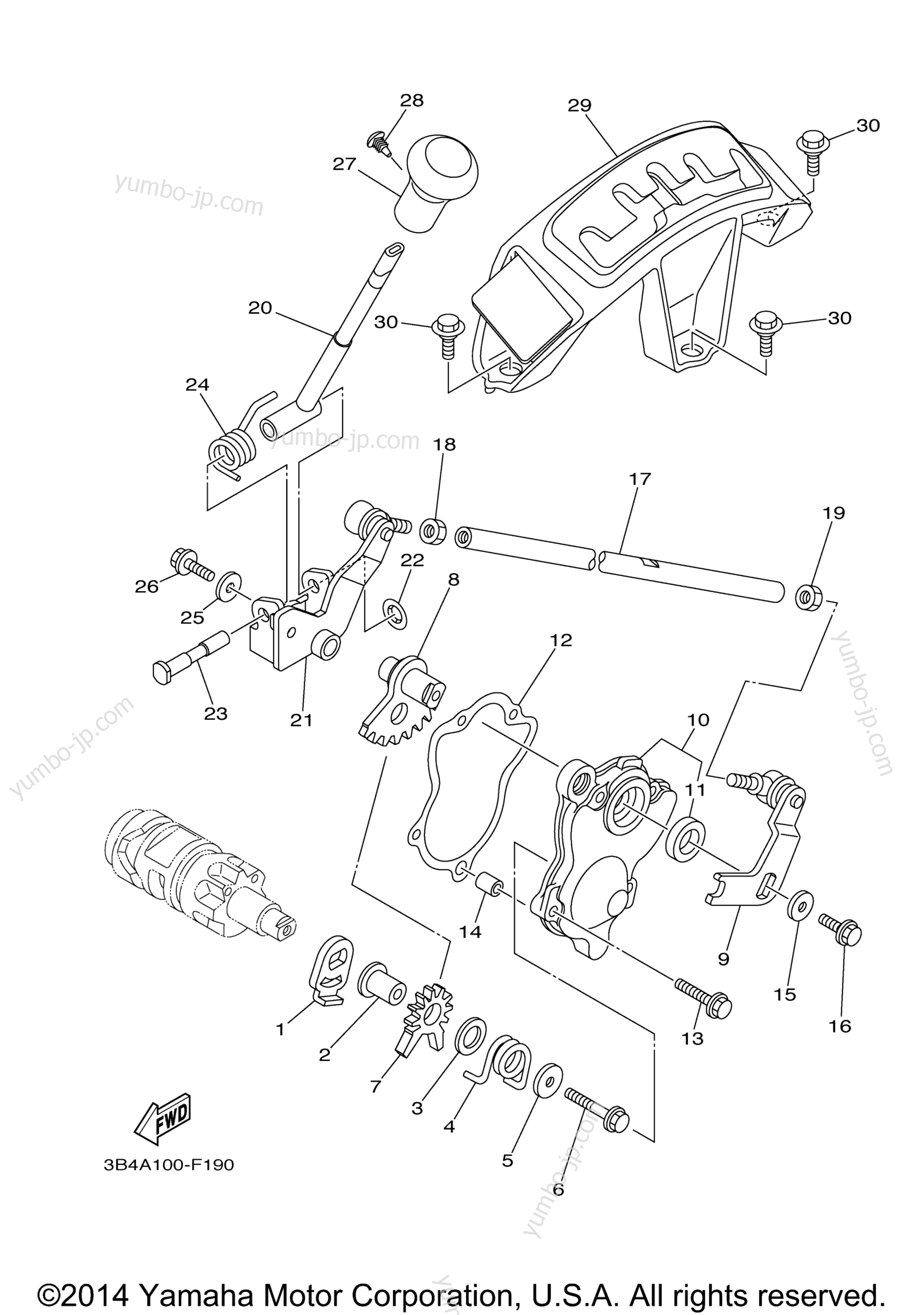 SHIFT SHAFT for ATVs YAMAHA GRIZZLY 700 SPECIAL EDITION (YFM7FGPSPX) 2008 year