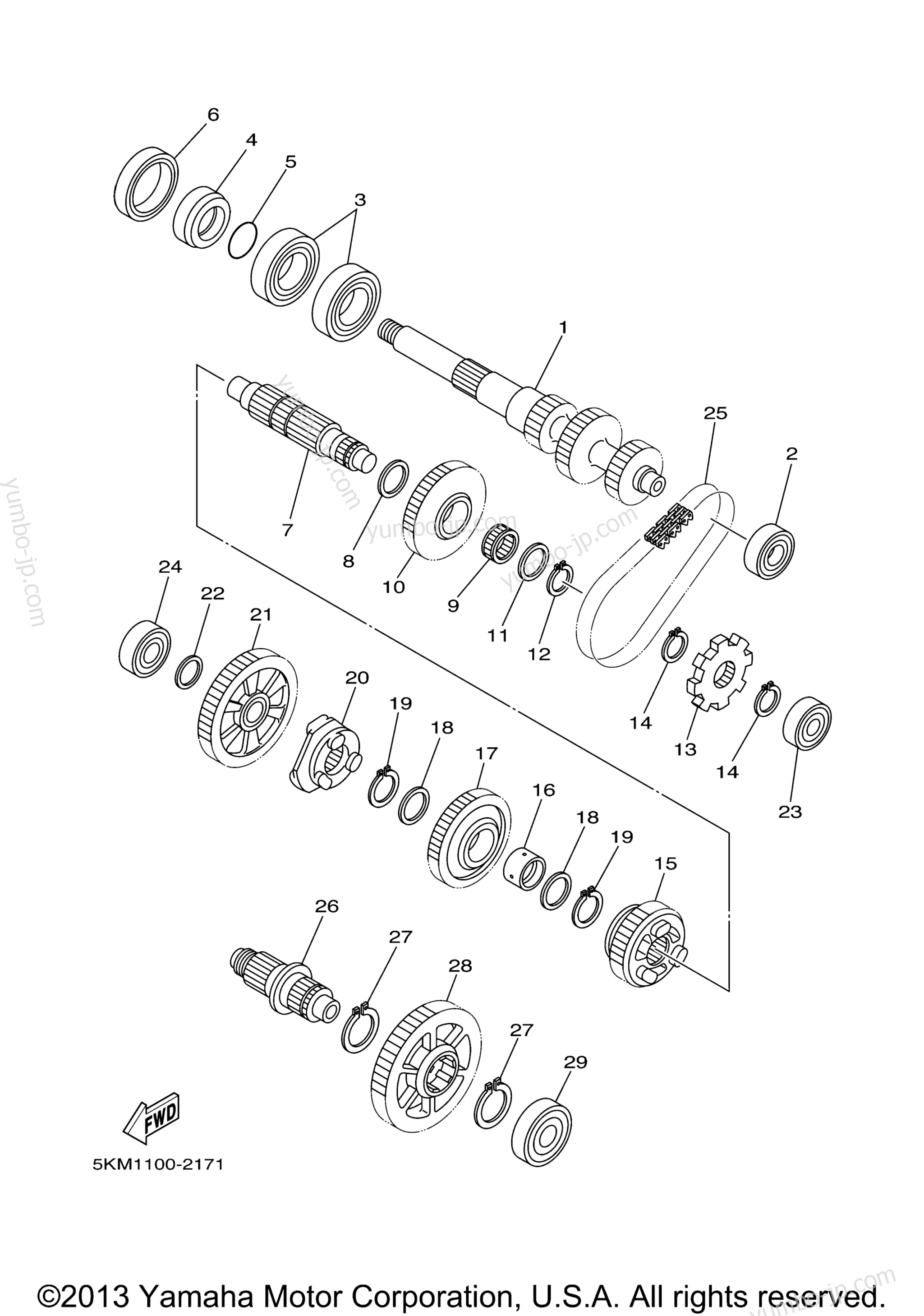 TRANSMISSION for ATVs YAMAHA GRIZZLY 660 DUCKS UNLIMITED EDITION (YFM66FAHDV) 2006 year