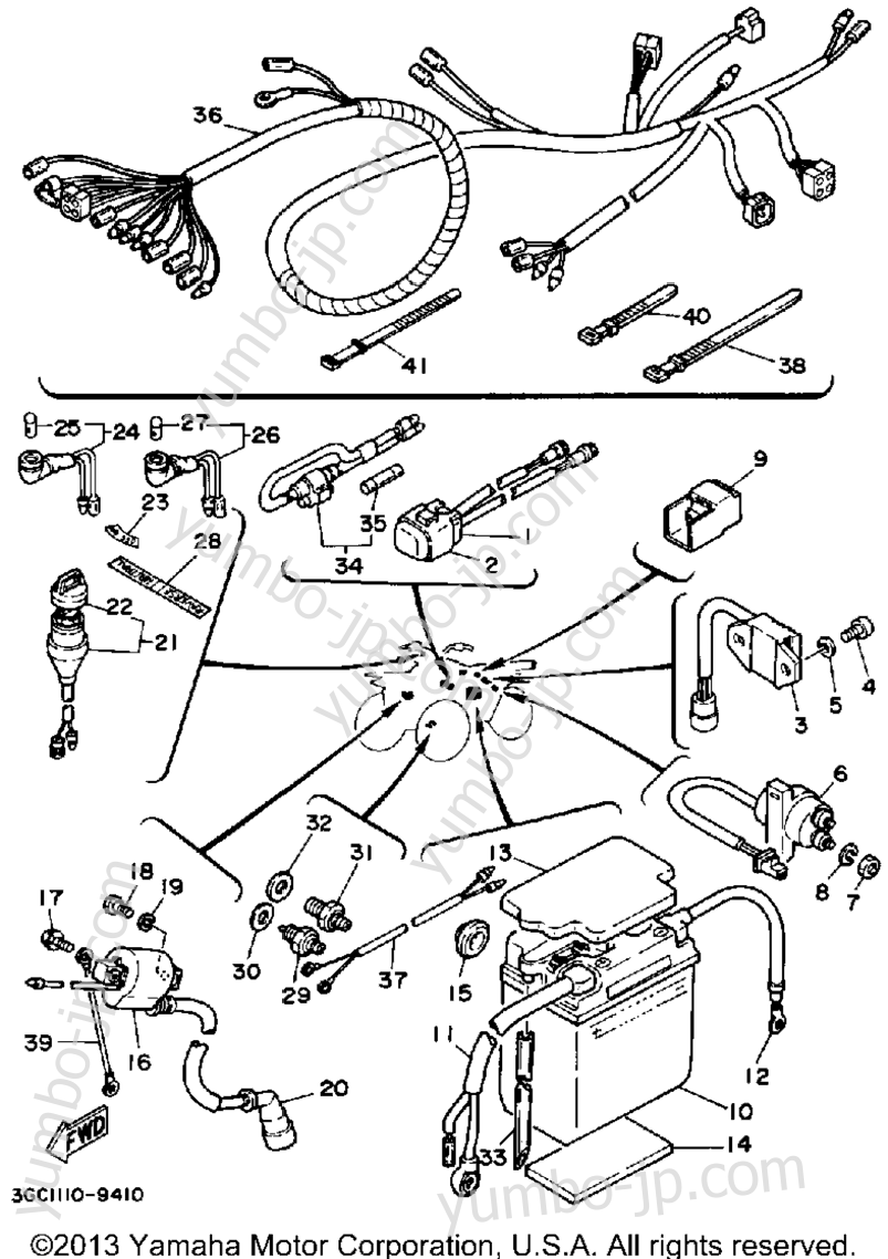 Electrical 1 for ATVs YAMAHA MOTO-4 (YFM200DXW) 1989 year
