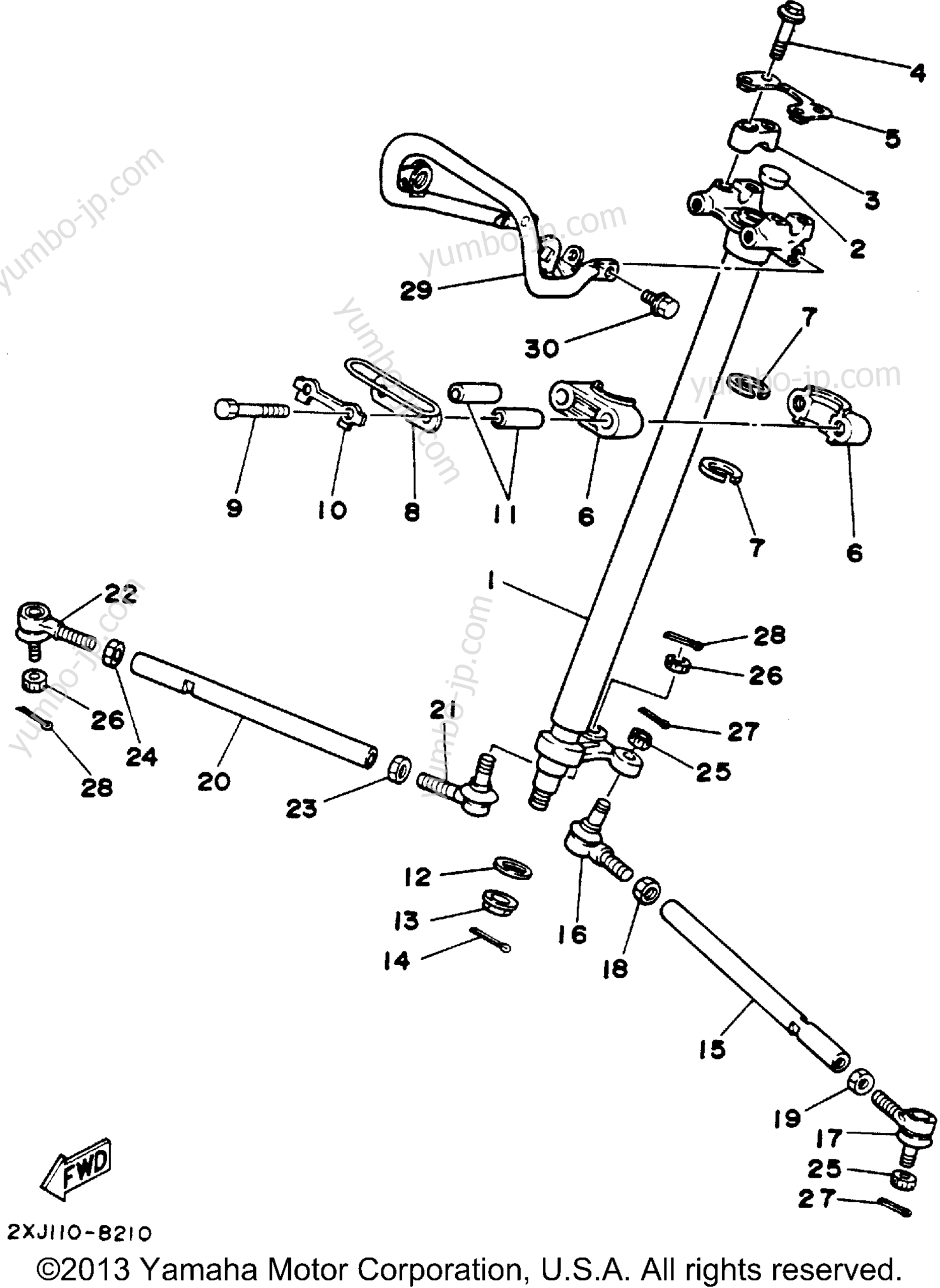 Steering для квадроциклов YAMAHA BLASTER (YFS200F) 1994 г.