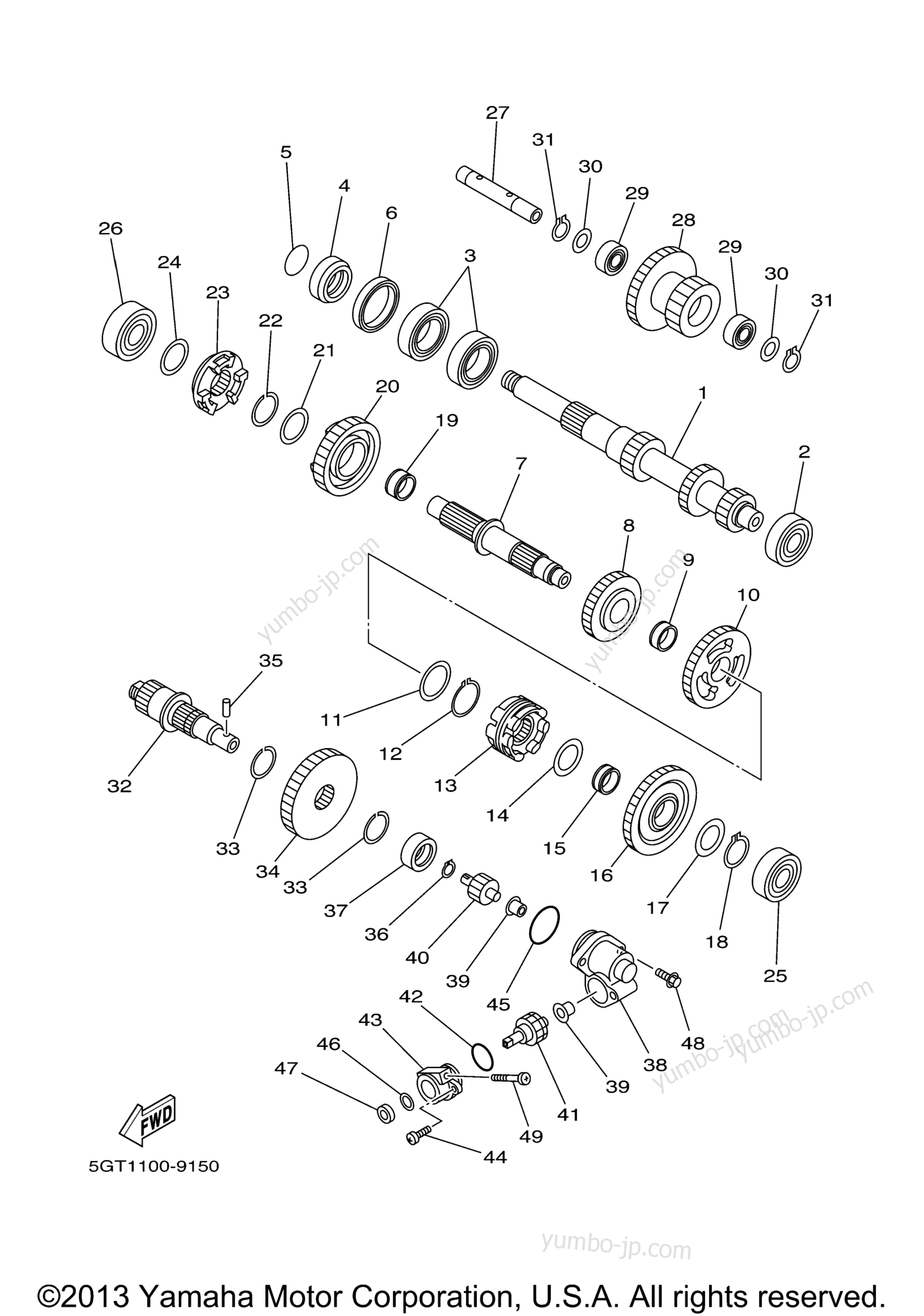 TRANSMISSION для квадроциклов YAMAHA GRIZZLY REALTREE (YFM600FHMC) CA 2000 г.