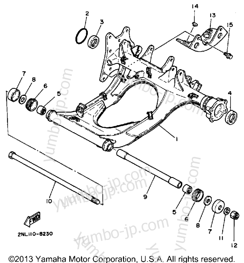 Swing Arm для квадроциклов YAMAHA TERRA PRO (YFP350U) 1988 г.