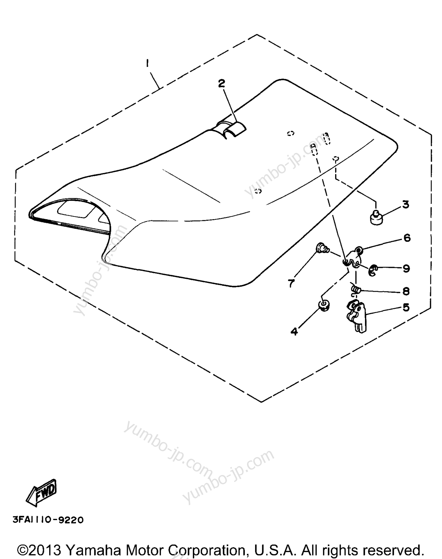 SEAT for ATVs YAMAHA BREEZE (YFA1K) 1998 year