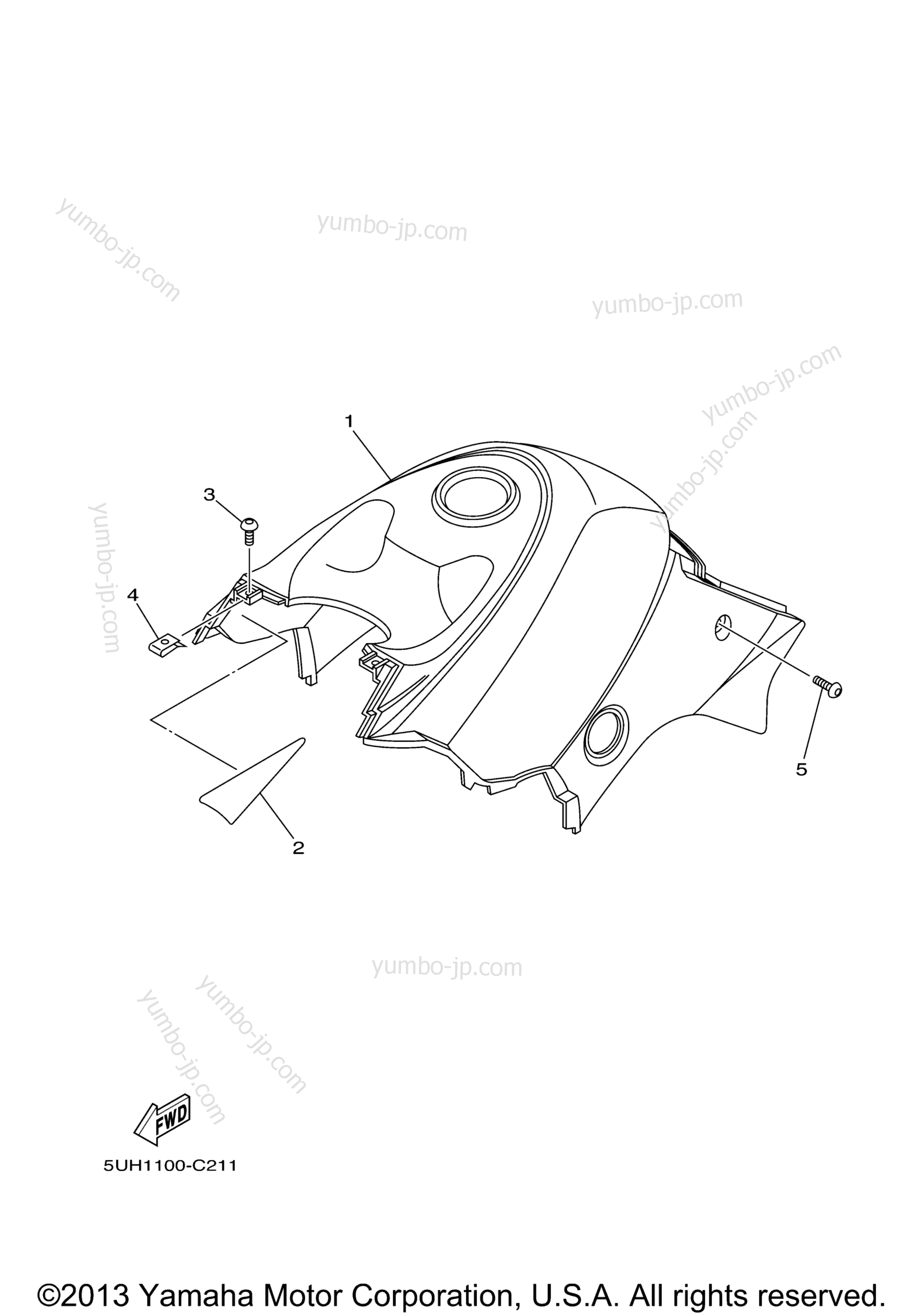 SIDE COVER for ATVs YAMAHA GRIZZLY 350 IRS HUNTER (YFM35FGIHW) 2007 year