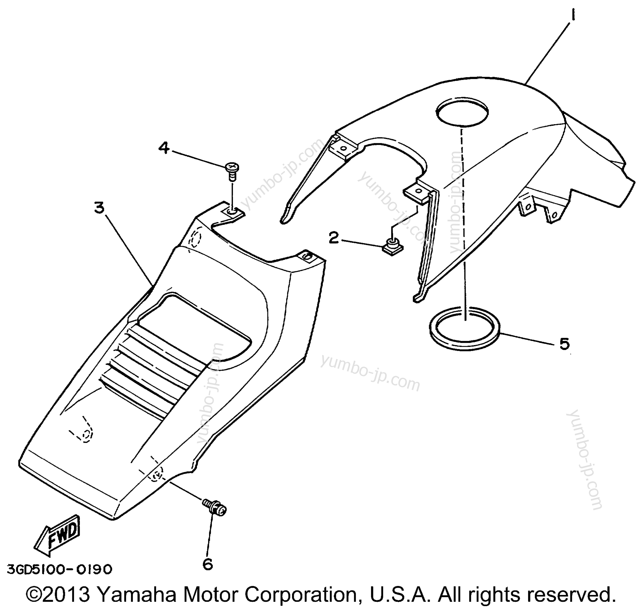 SIDE COVER for ATVs YAMAHA WARRIOR (YFM350XL) 1999 year