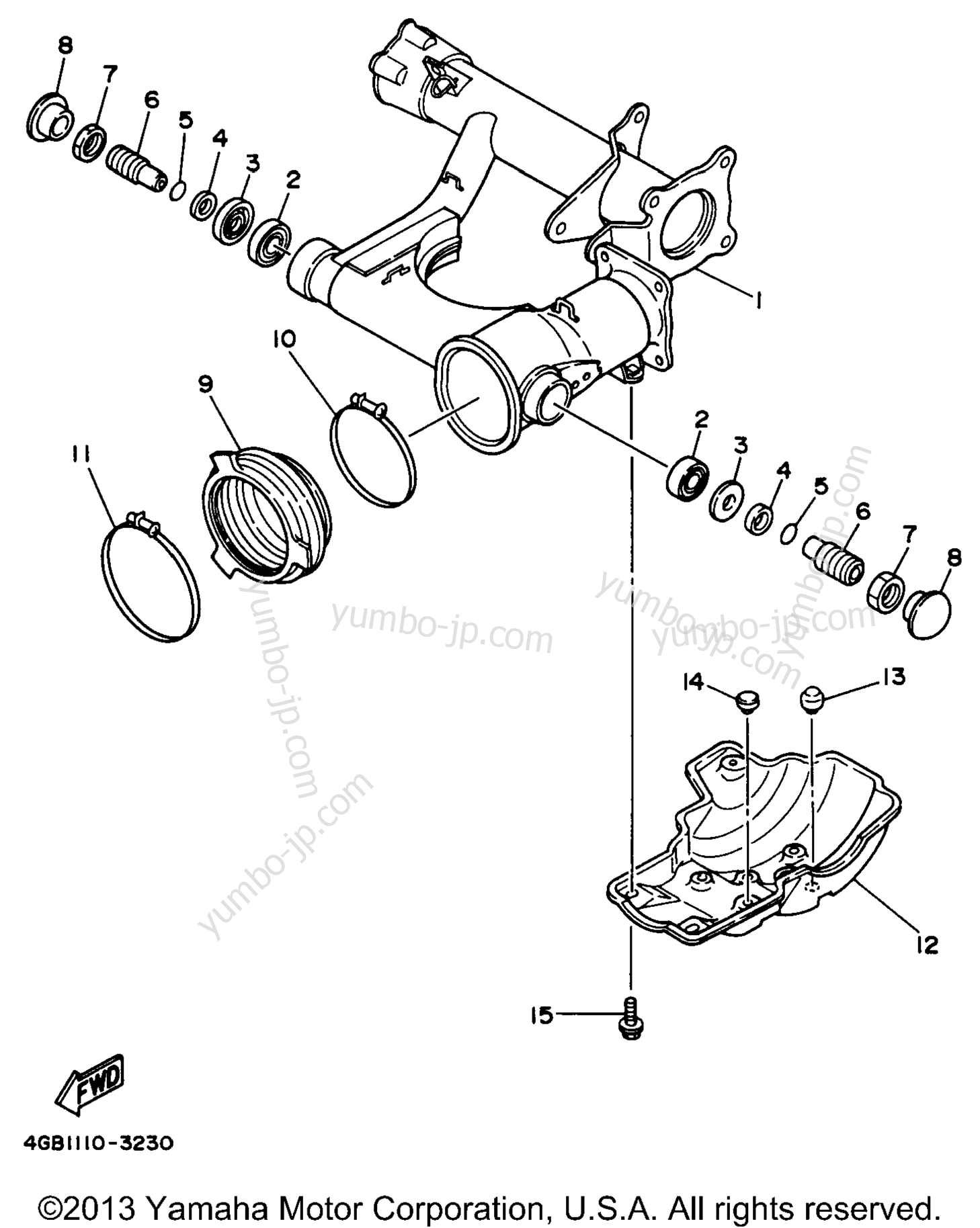 Rear Arm - Suspension для квадроциклов YAMAHA KODIAK 4WD (YFM400FWH) 1996 г.