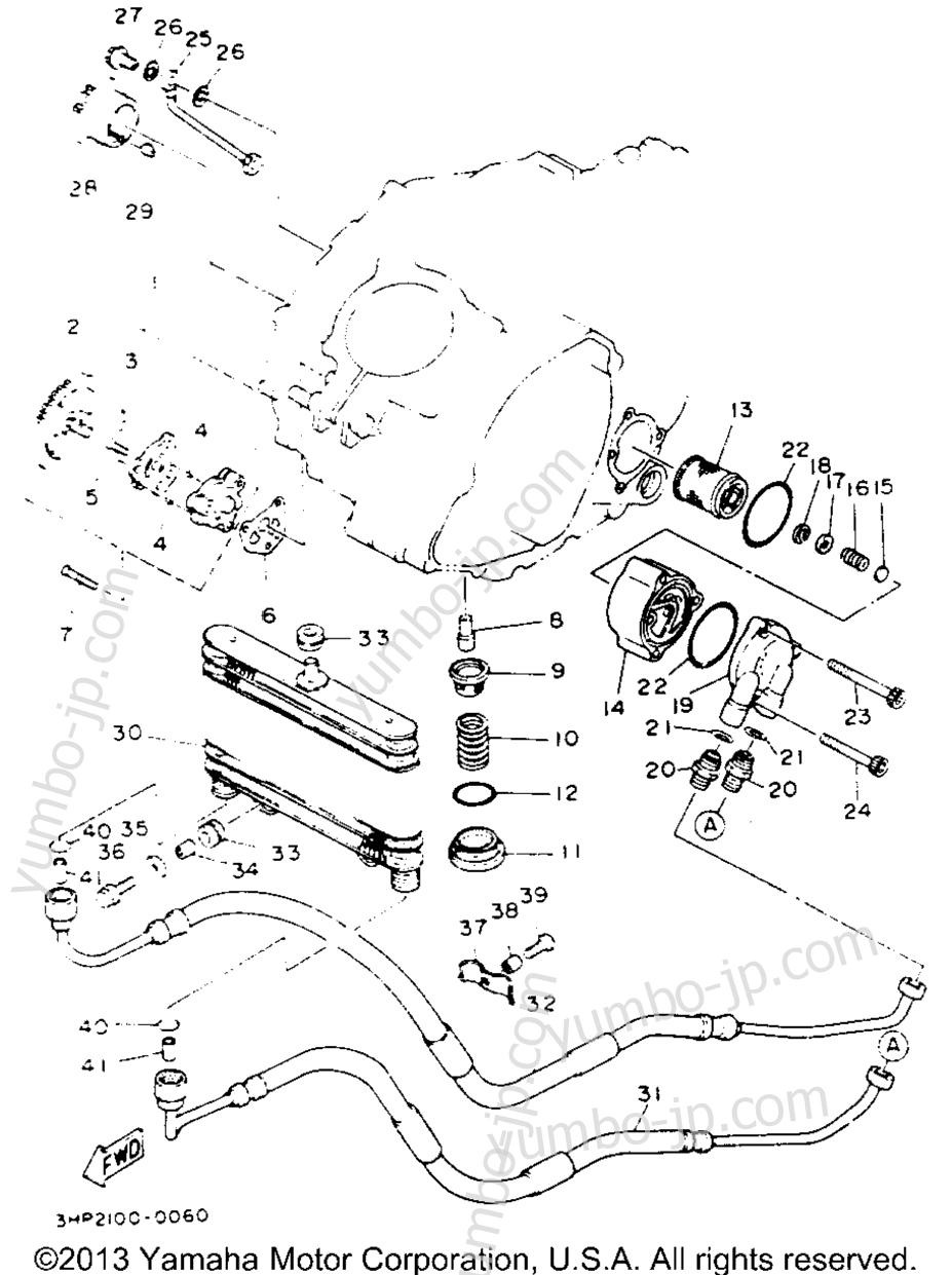 Масляный насос для квадроциклов YAMAHA MOTO-4 (YFM350ERE) 1993 г.