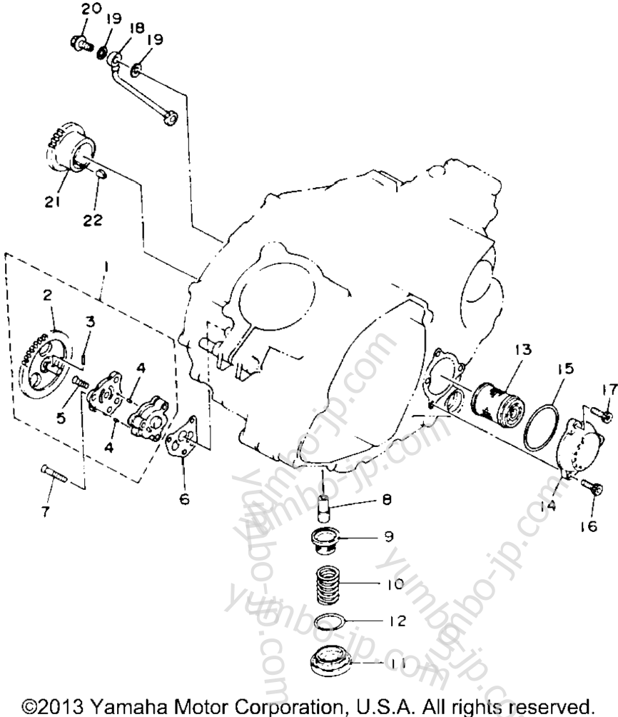 Масляный насос для квадроциклов YAMAHA WARRIOR (YFM350XB_M) 1991 г.