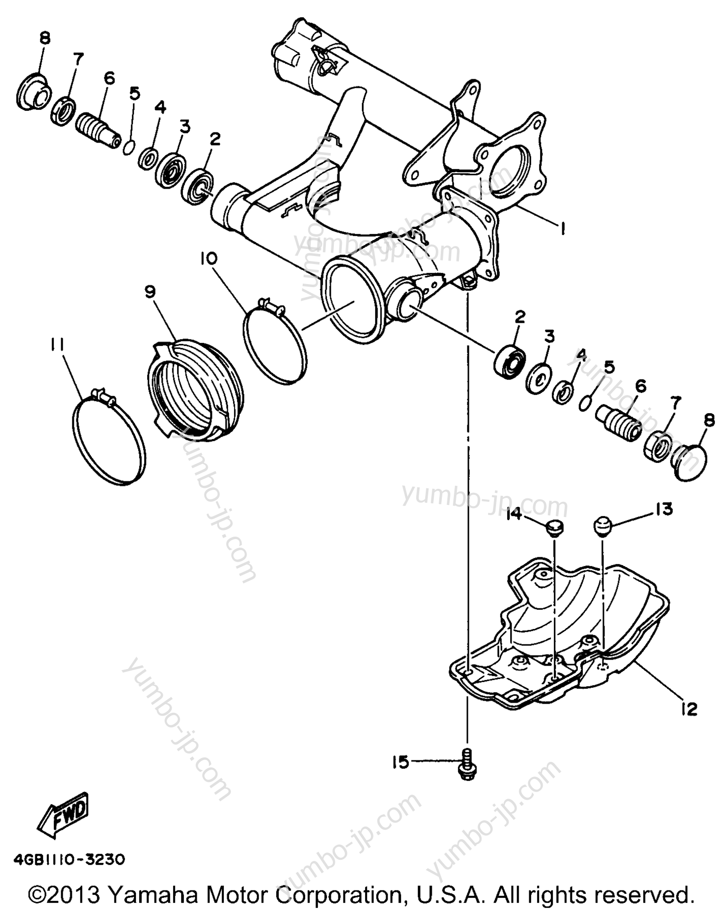 REAR ARM для квадроциклов YAMAHA BIG BEAR 2WD (YFM350UH) 1996 г.