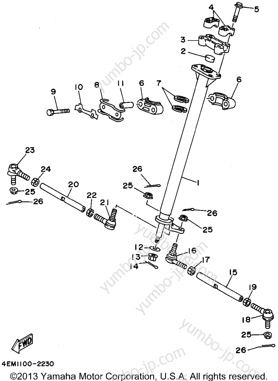 Steering для квадроциклов YAMAHA BADGER (YFM80G) 1995 г.