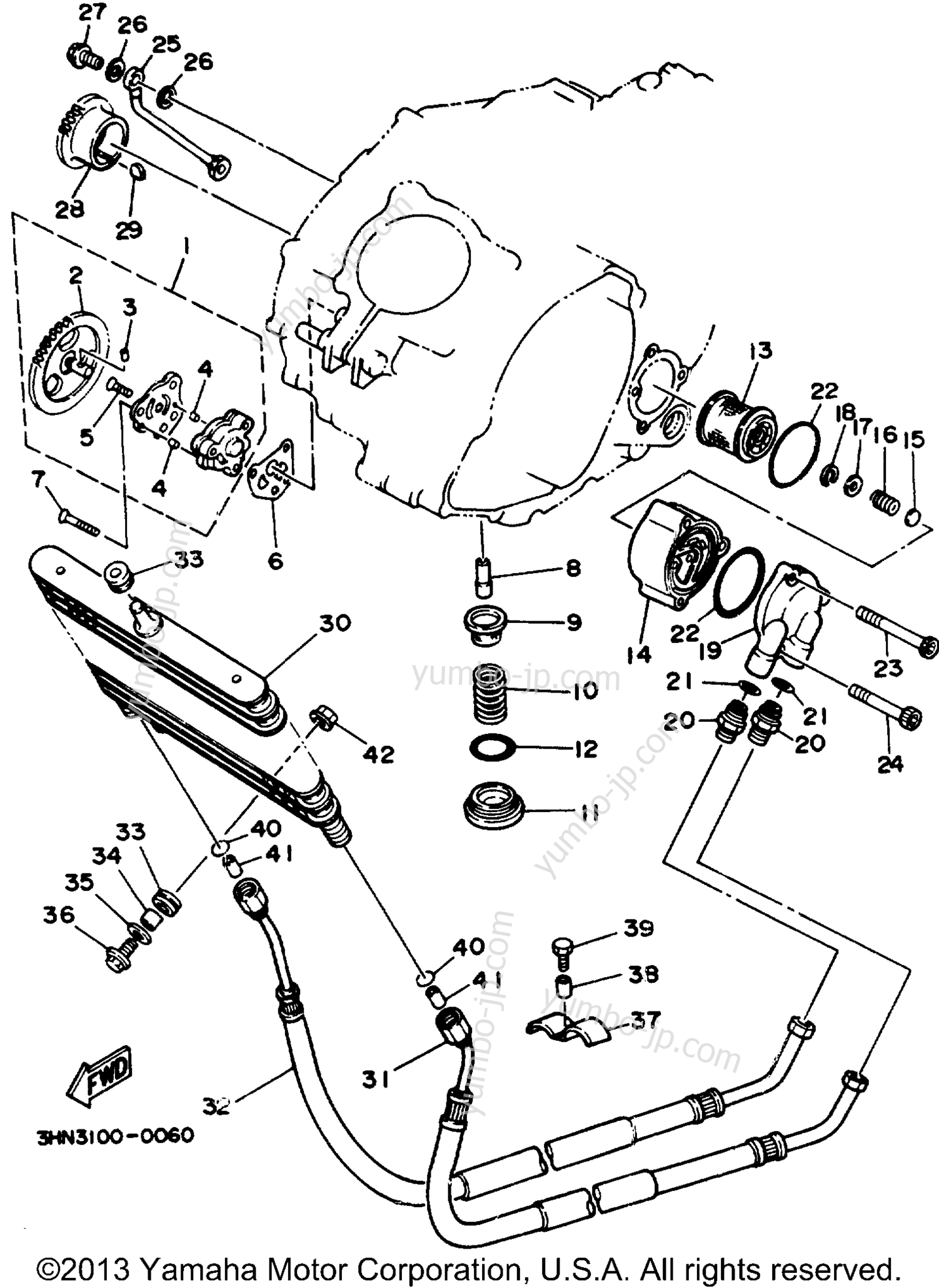 Масляный насос для квадроциклов YAMAHA BIG BEAR 4WD (YFM350FWD_) 1992 г.