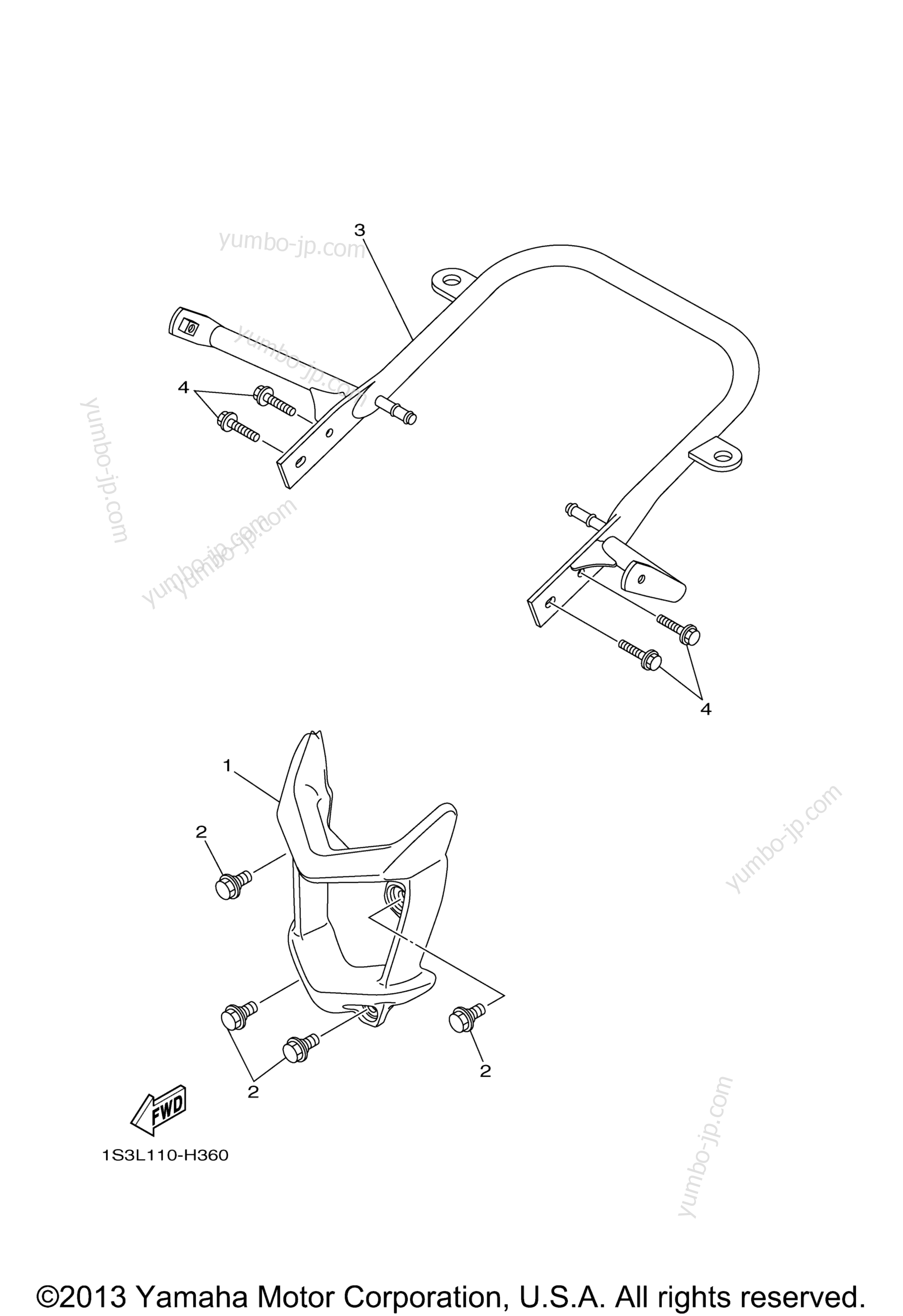 Guard for ATVs YAMAHA RAPTOR 700 SPECIAL EDITION (YFM70RSEY) 2009 year