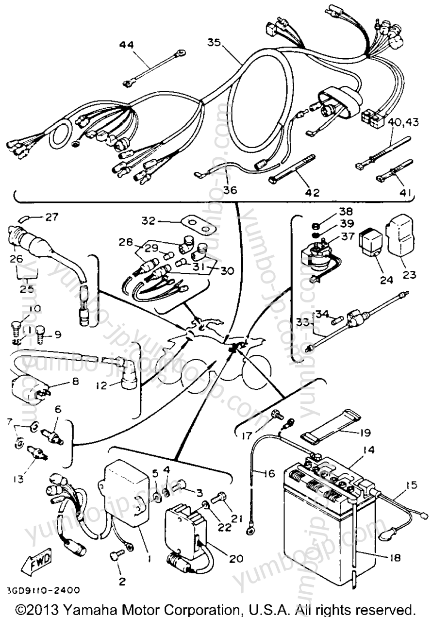 Electrical 1 для квадроциклов YAMAHA WARRIOR (YFM350XE_M) 1993 г.