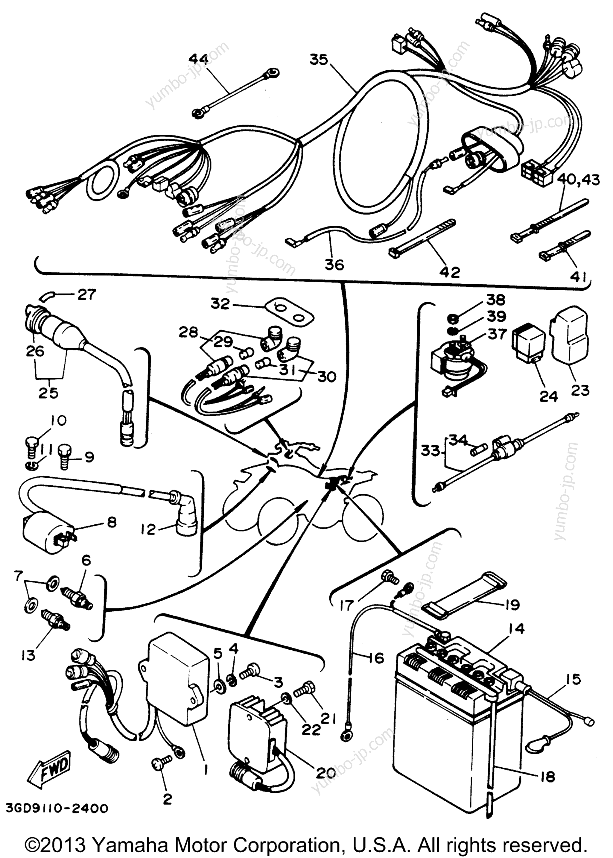 Electrical 1 для квадроциклов YAMAHA WARRIOR (YFM350XF) 1994 г.