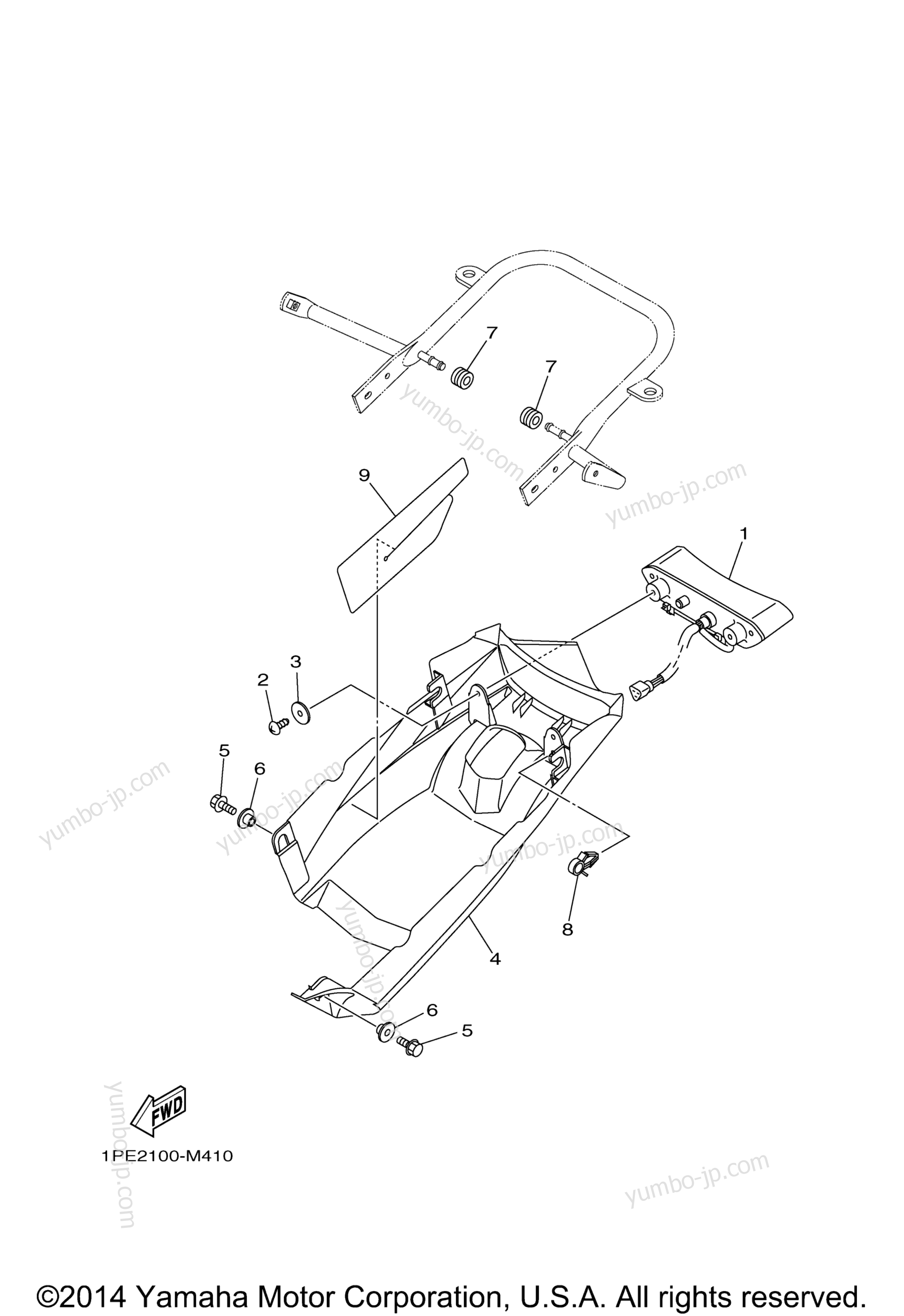 TAILLIGHT for ATVs YAMAHA RAPTOR 700 (YFM700REO) 2014 year