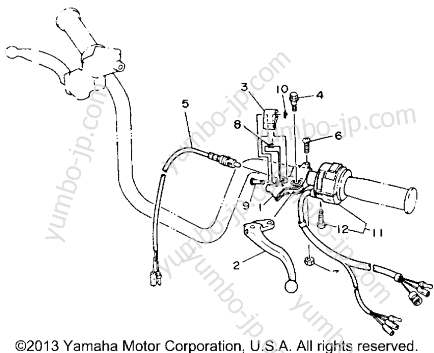 Handle Switch - Lever for ATVs YAMAHA BREEZE (YFA1E) 1993 year