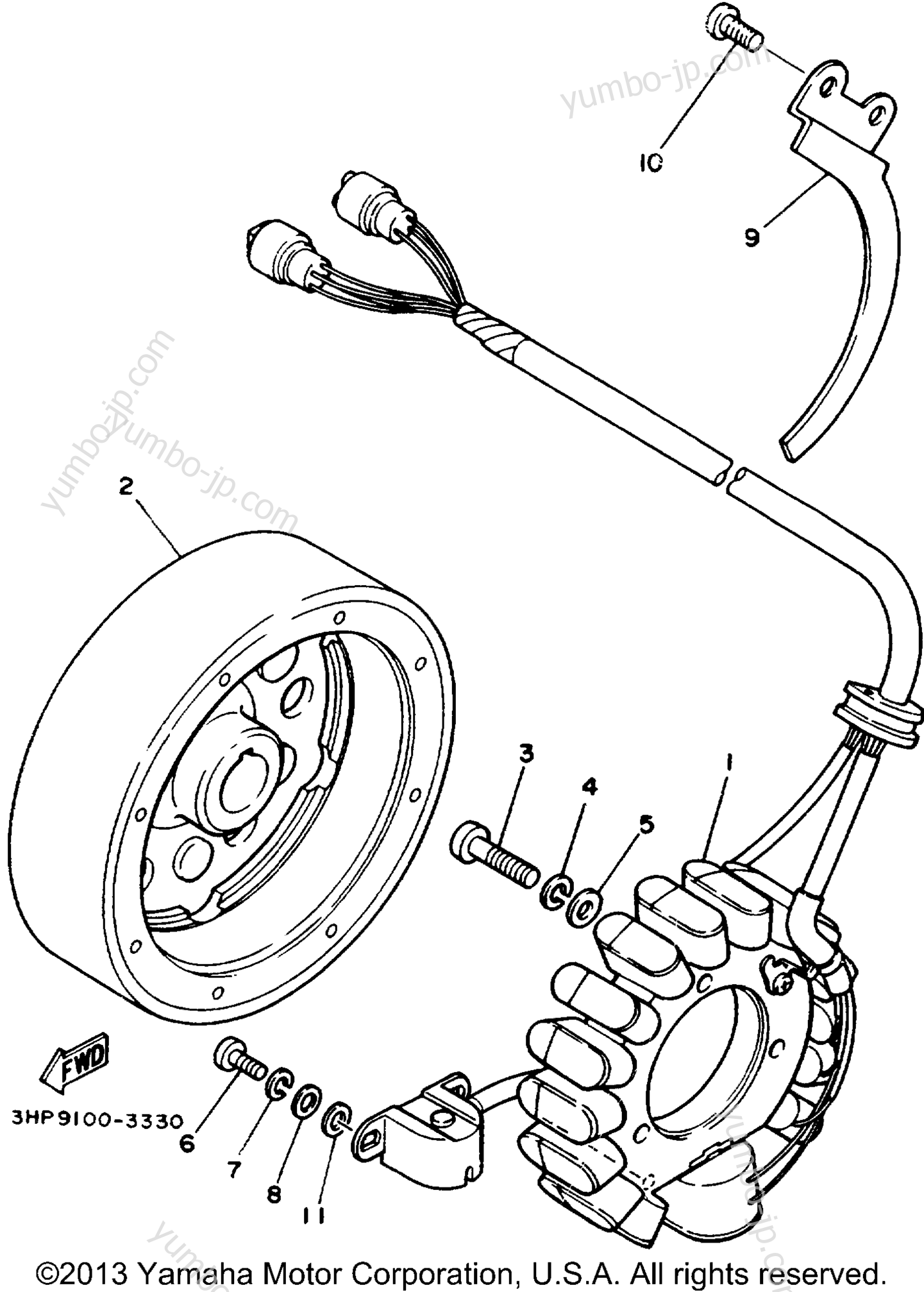 GENERATOR для квадроциклов YAMAHA BIG BEAR 4WD (YFM350FWD_) 1992 г.