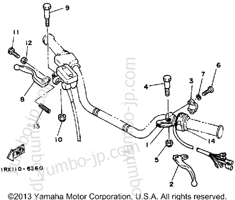 Handle Switch-Lever for ATVs YAMAHA YTZ250S 1986 year