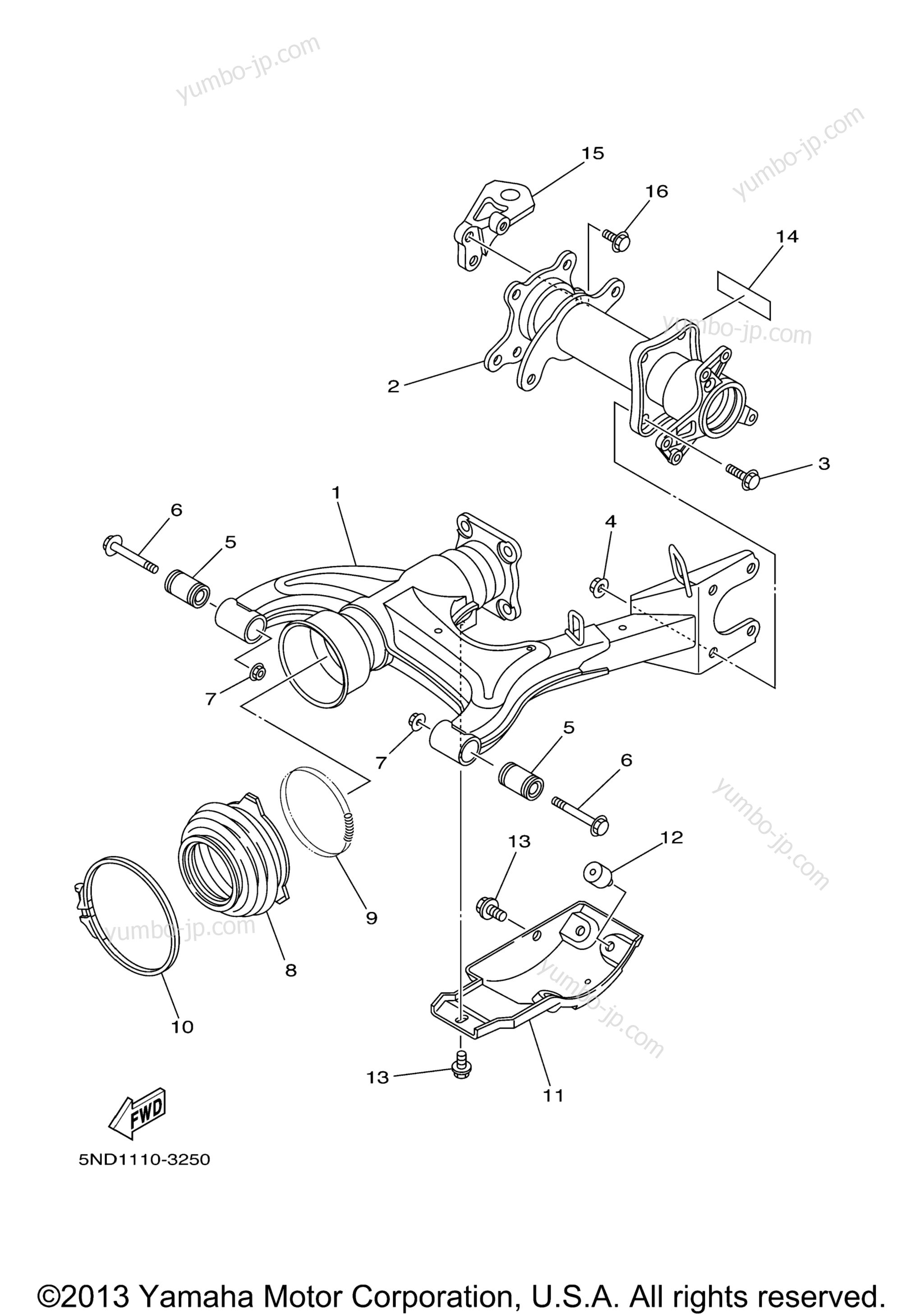 REAR ARM for ATVs YAMAHA KODIAK 450 AUTO 4X4 (YFM45FAS) 2004 year