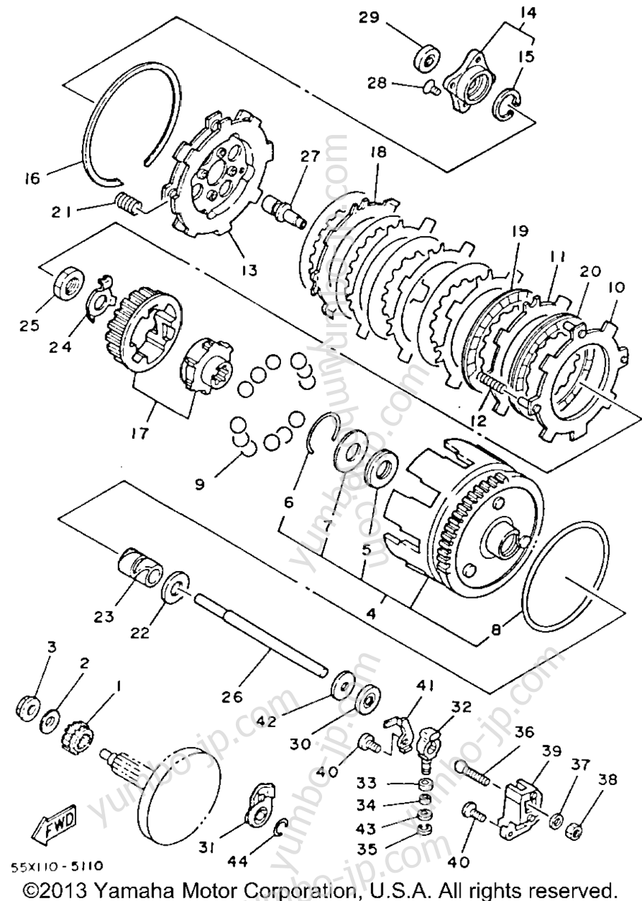 CLUTCH for ATVs YAMAHA BADGER (YFM80N) 1985 year