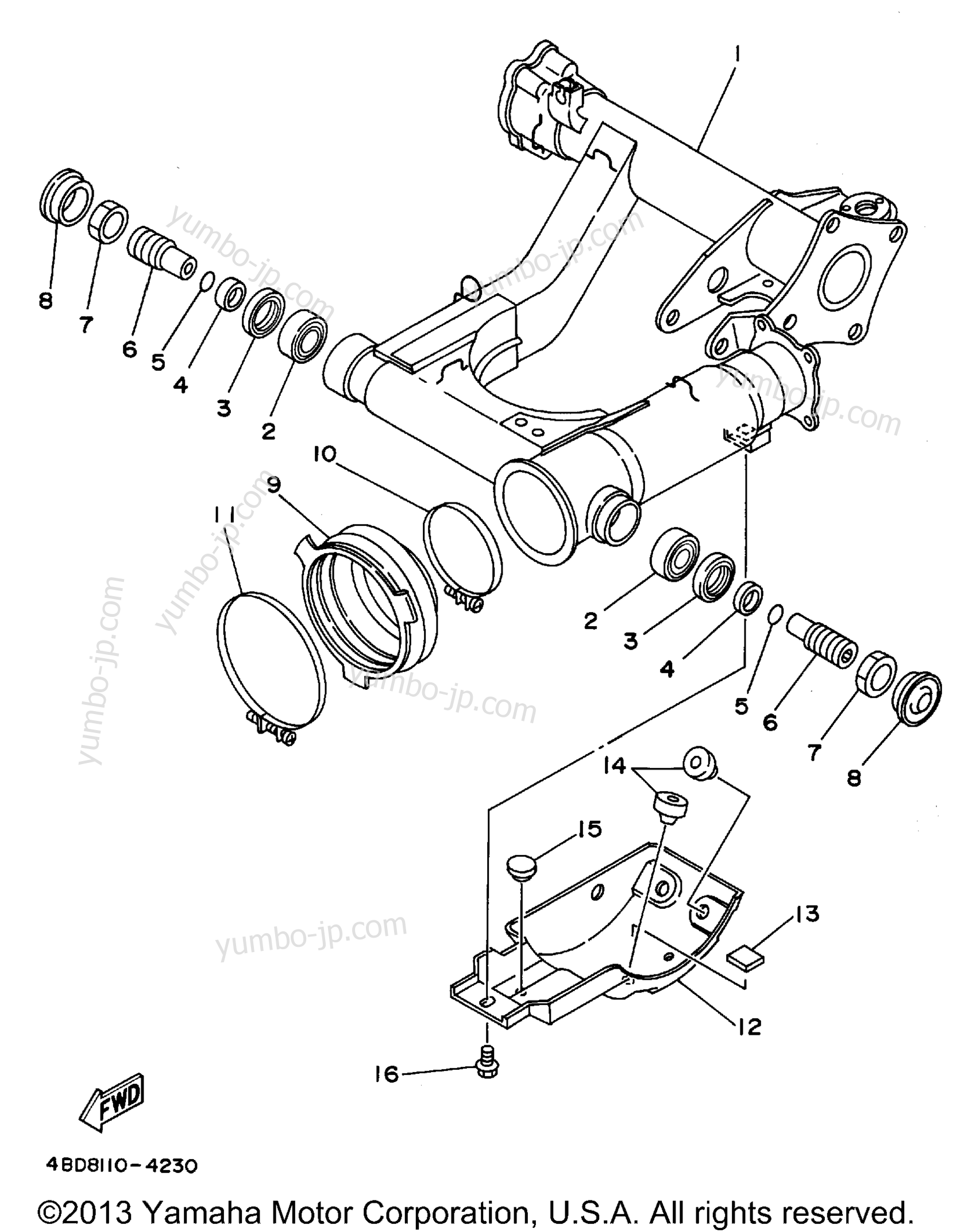 REAR ARM для квадроциклов YAMAHA YFB250G_MNH 1995 г.