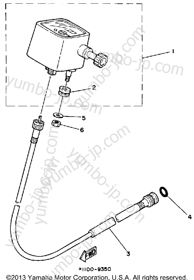 Измерительные приборы для квадроциклов YAMAHA MOTO-4 (YFM350ERW) 1989 г.