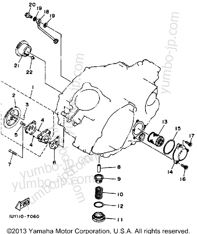 Масляный насос для квадроциклов YAMAHA WARRIOR (YFM350XT) 1987 г.