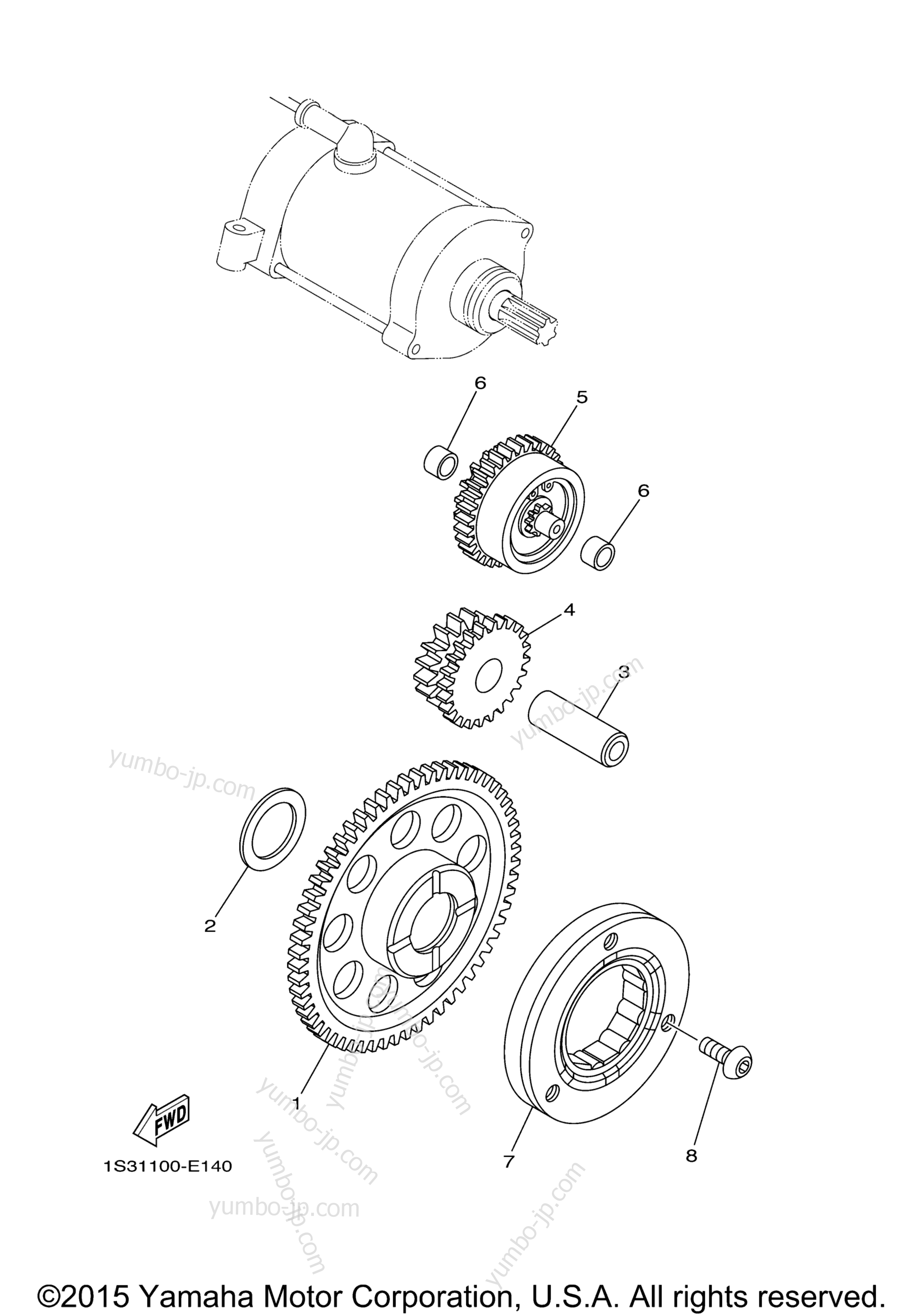 STARTER for ATVs YAMAHA RAPTOR 700 (YFM70RSBGL) 2016 year