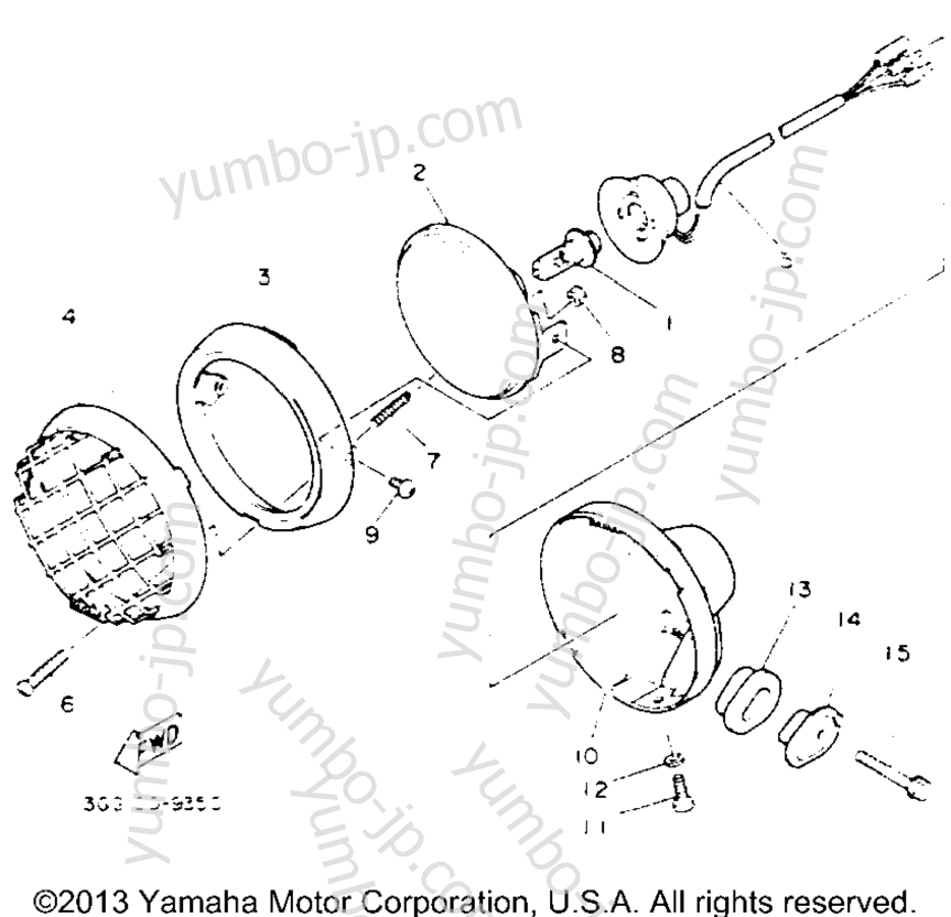 HEADLIGHT for ATVs YAMAHA BANSHEE (YFZ350E_MN) 1993 year